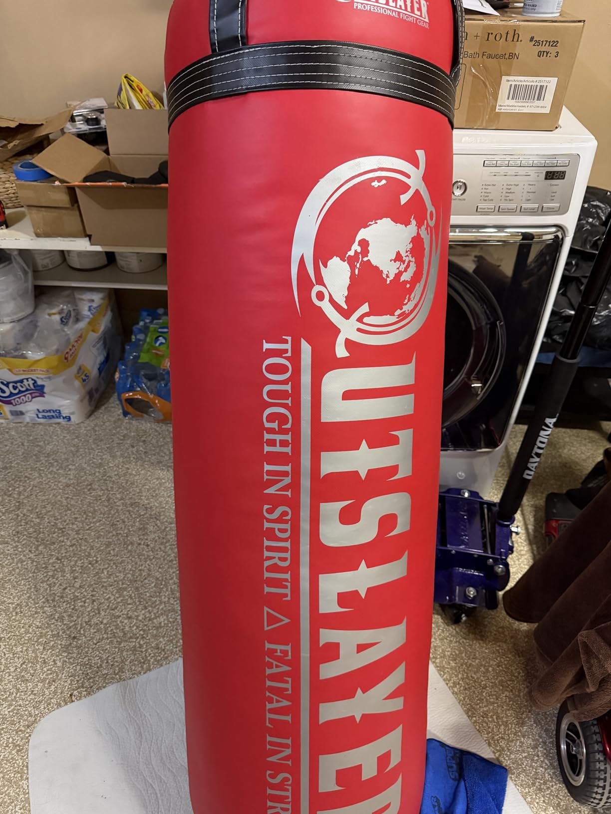 OutSlayer XXL 150 LB Heavy Boxing Punching Bag - Versatile Training for Mixed Martial Arts Wider Striking Area - USA Made customer photo 1