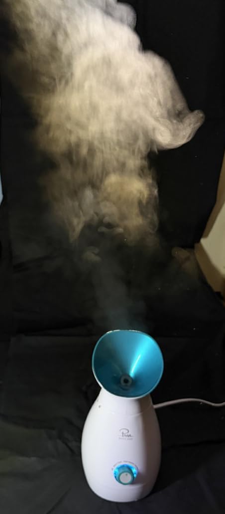 Pure Daily Care NanoSteamer Large 3-in-1 Nano Ionic Facial Steamer with Precise Temp Control - Humidifier - Unclogs Pores - Blackheads - Spa Quality - Bonus 5 Piece Stainless Steel Skin Kit (Silver) customer photo 1