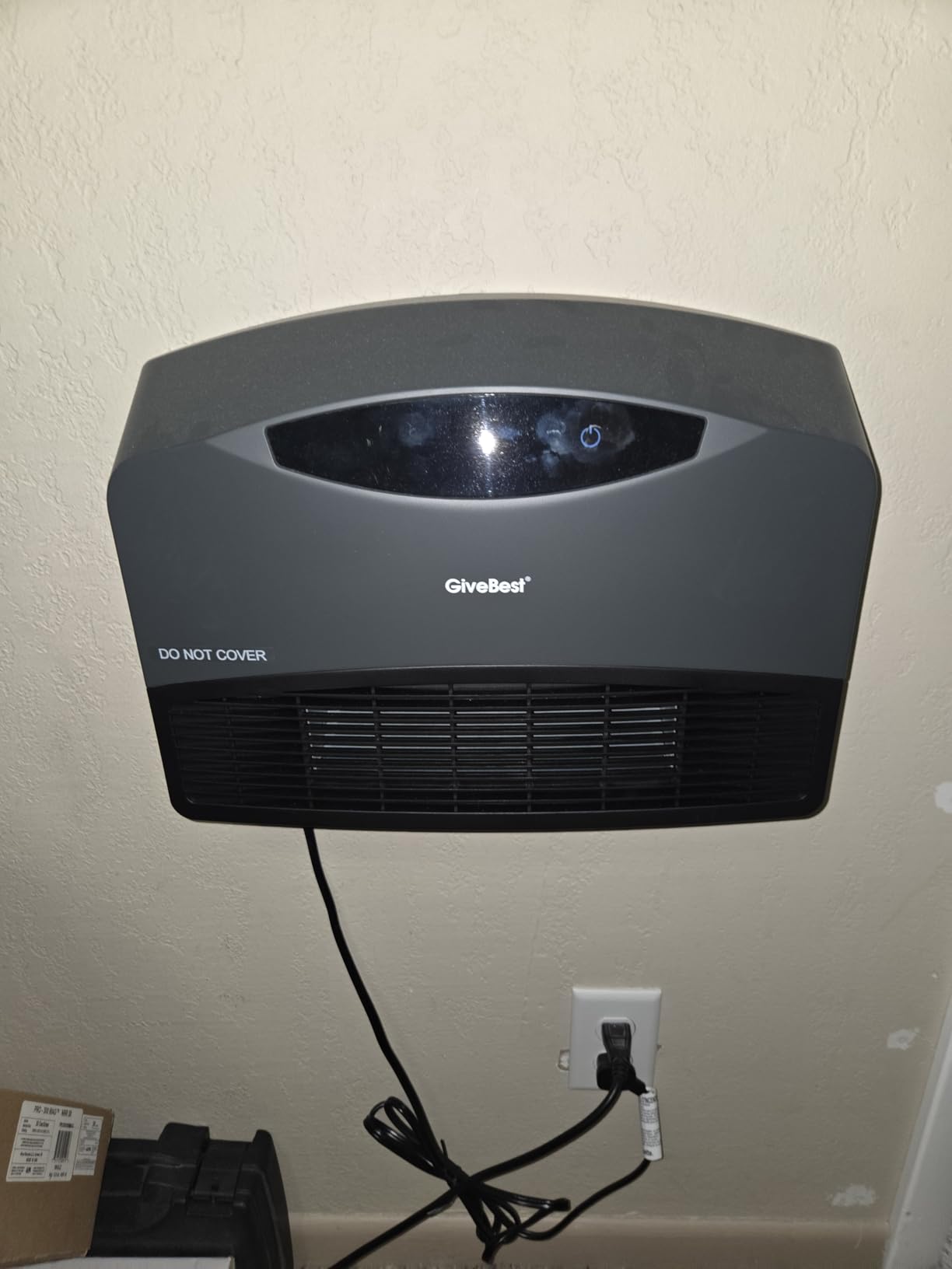 GiveBest Electric Wall Heater with WiFi and Remote Control, Floor or Wall Mounted Heater, Large Room Coverage, 3 Heating Modes, 1500W Fast Heating Space with Thermostat for Indoor Room Use, White customer photo 1