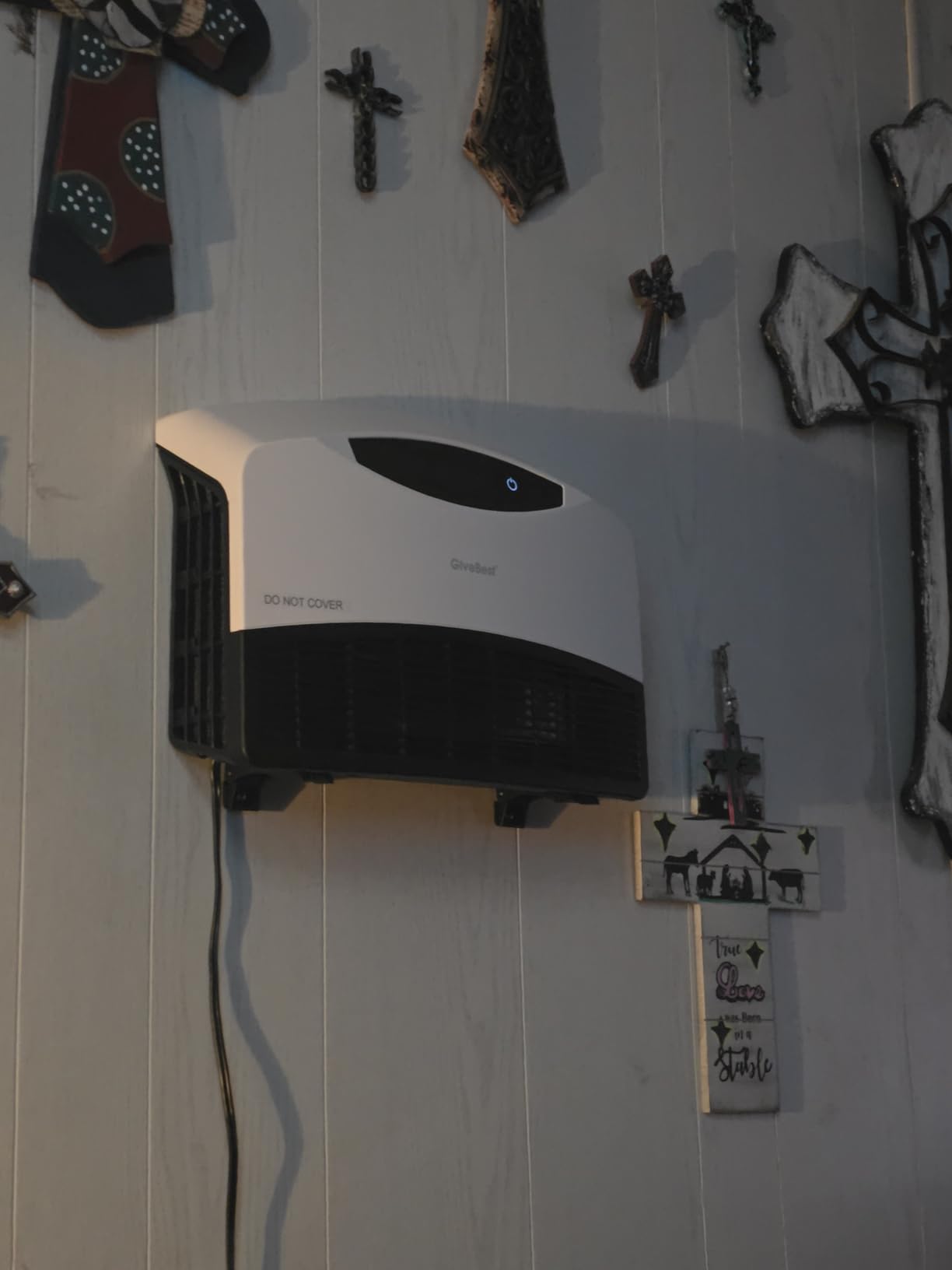 GiveBest Electric Wall Heater with WiFi and Remote Control, Floor or Wall Mounted Heater, Large Room Coverage, 3 Heating Modes, 1500W Fast Heating Space with Thermostat for Indoor Room Use, White customer photo 2