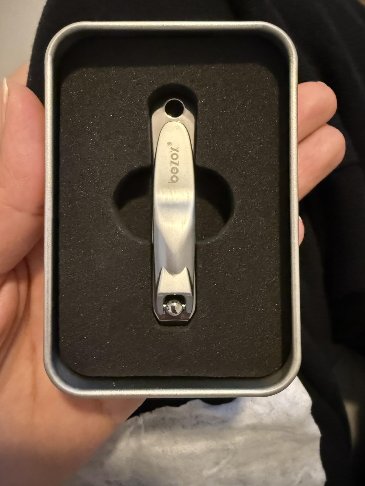 BEZOX Safe Baby Nail Clippers, Small Jaw Kids Nail Clipper Trimmers for Infants, Child and Toddlers, Precision Nail Grooming Tool for Tiny Fingers and Toes - Black customer photo 1