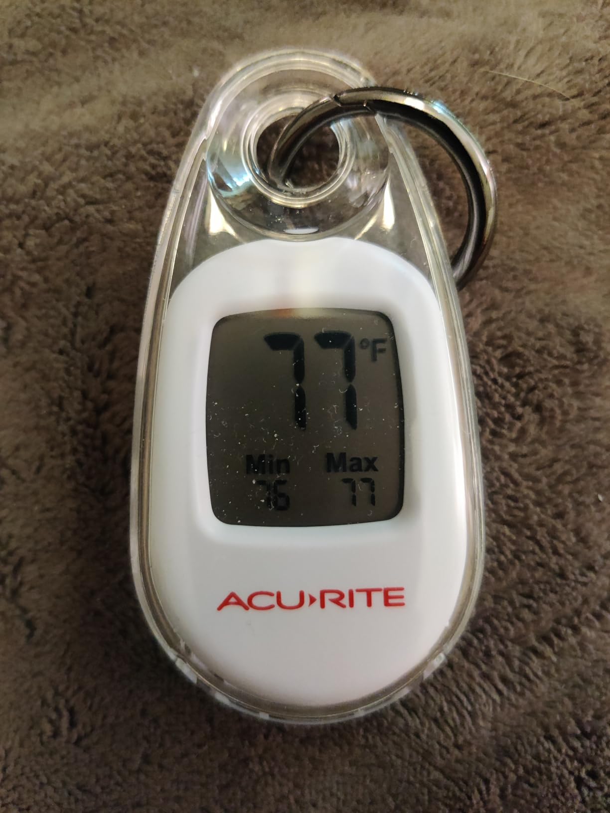 AcuRite Portable Digital Thermometer for Indoor or Outdoor Temperature with Carabiner Clip (00333) customer photo 2