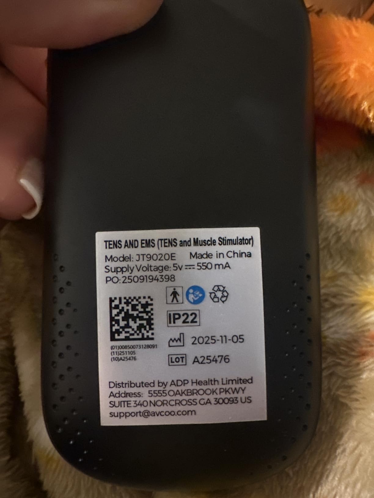 AVCOO 3-in-1 TENS Unit with 32 Modes, Dual Channel EMS Muscle Stimulator with 40 Intensities for Gradual Pain Relief Therapy, Rechargeable Electronic Pulse Massager with 12 Electrode Pads, EVA Case customer photo 1