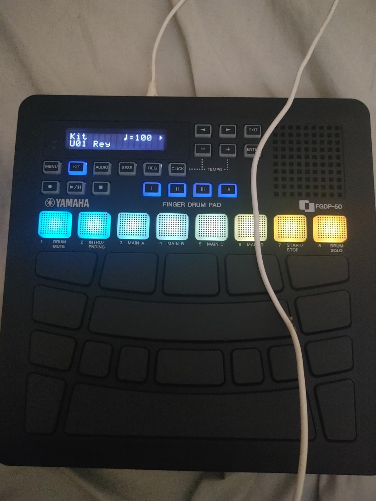 Yamaha Finger Drum Pad - Portable Electronic Drum Pad with Built-In Sounds, Speaker, USB MIDI, and Battery Power for On-the-Go Music Making FGDP-50 customer photo 2