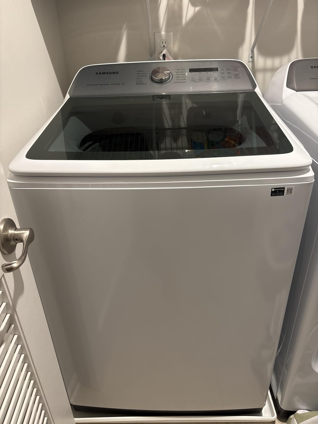 Samsung 5.4 Cu. Ft. Smart Top Load Washer with Active Wave Agitator in White customer photo 2