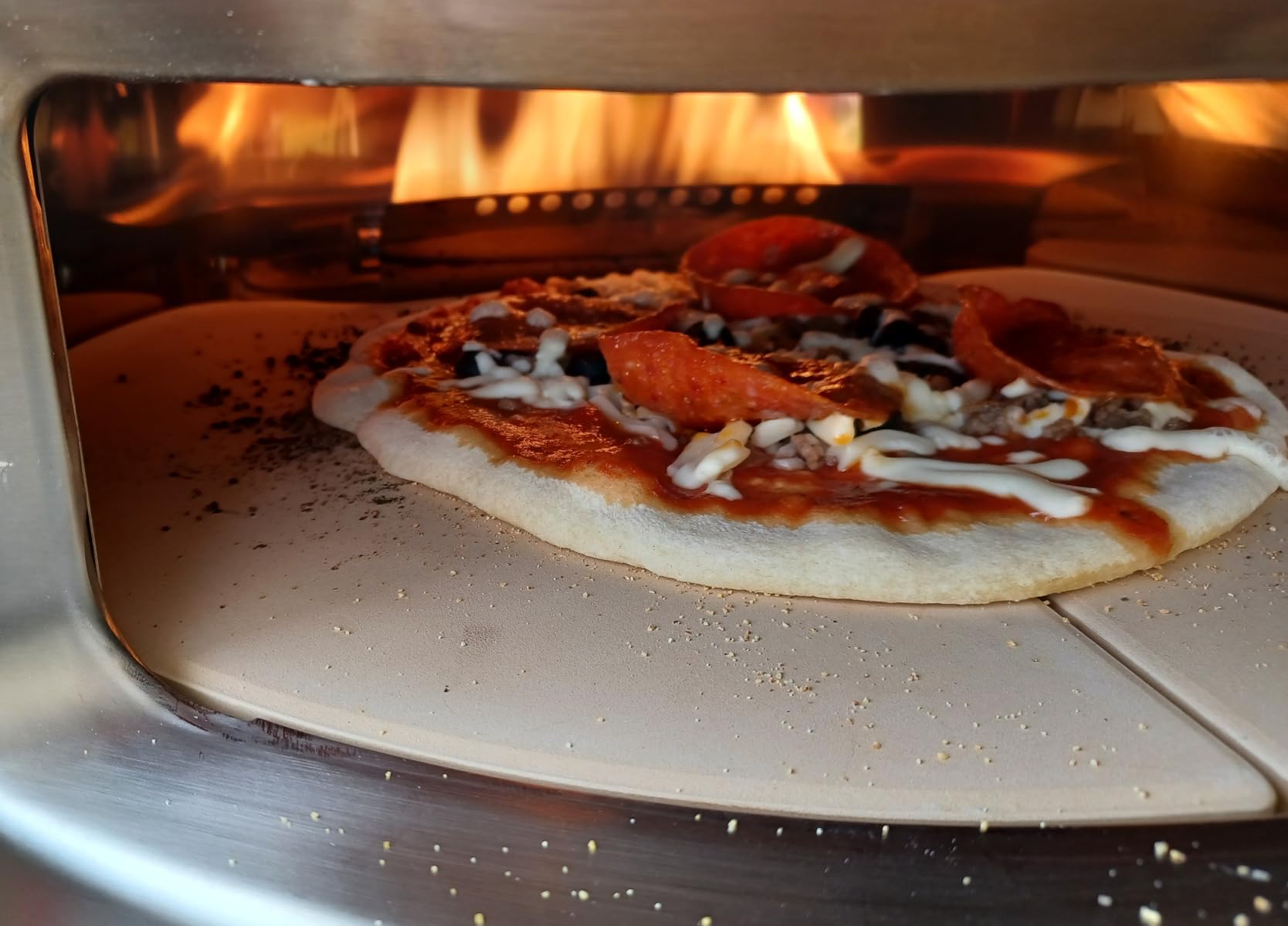 Solo Stove Pi Prime Pizza Oven Outdoor - Gas, Propane - Portable Pizza Oven with Cordierite Stone Cooking Surface - Demi-Dome Design - Wide-Mouthed Opening - Stainless Steel customer photo 1