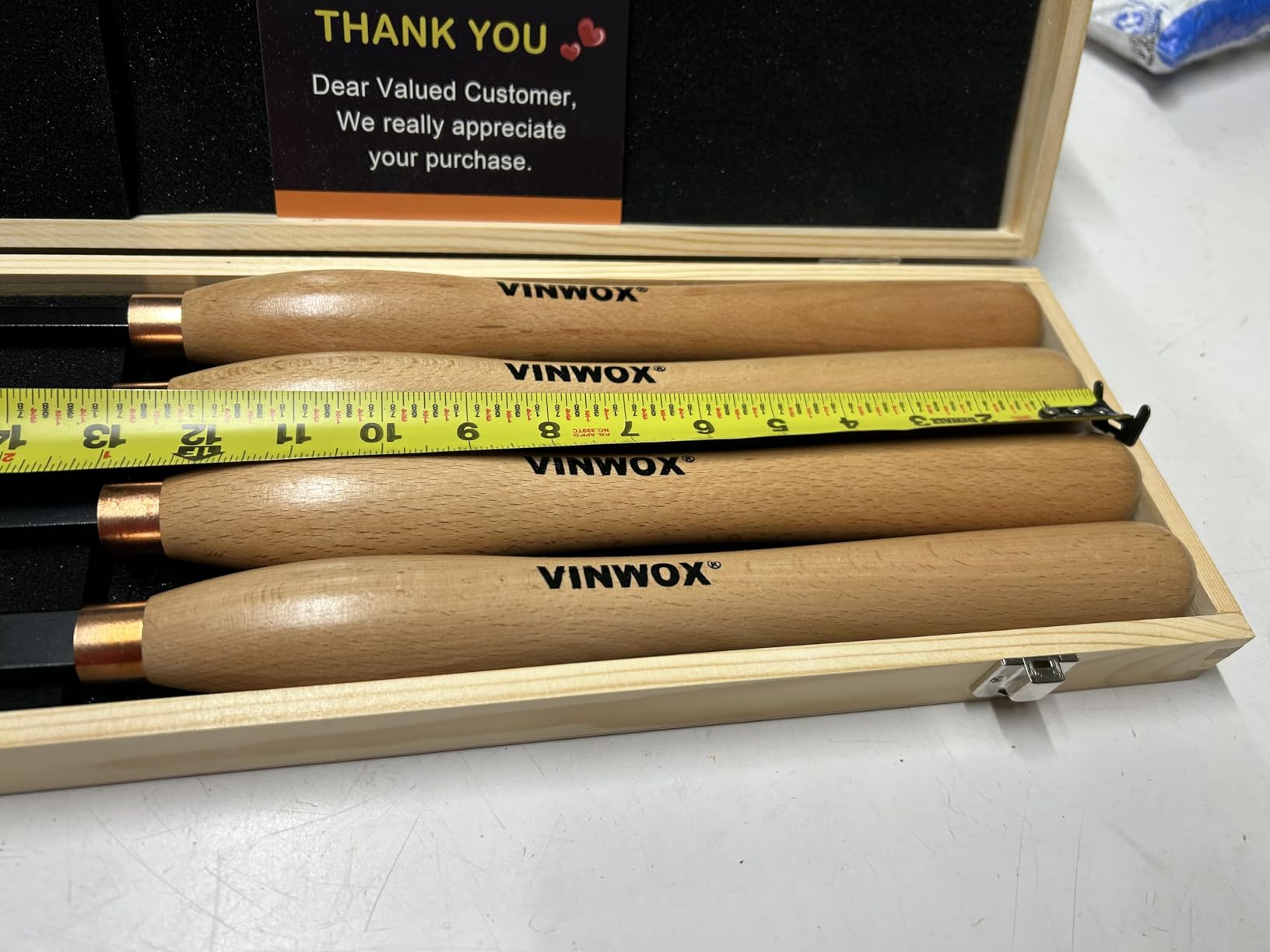 9 PCS Carbide Wood Lathe Turning Tool Set, Pen Turning tools, Including Swan Neck Hollower, Rougher, Finisher, Detailer, Aluminum Handles from 14