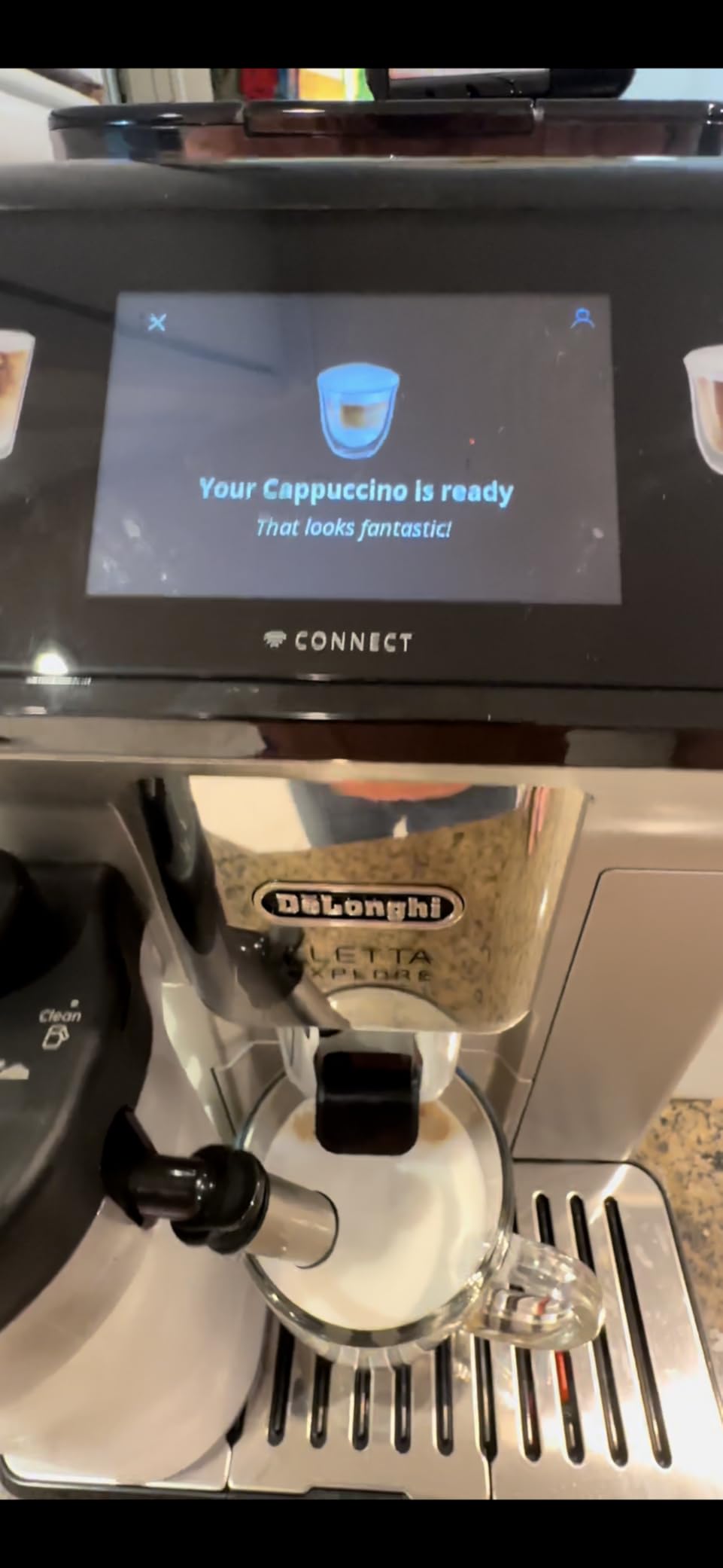 De'Longhi Eletta Explore Espresso Machine with Cold Brew, Hot & Cold Milk Frother - 50+ Recipes, Built in Grinder, User Profiles, Smartphone Compatible with Bean Adapt Technology for Ideal Extraction customer photo 2