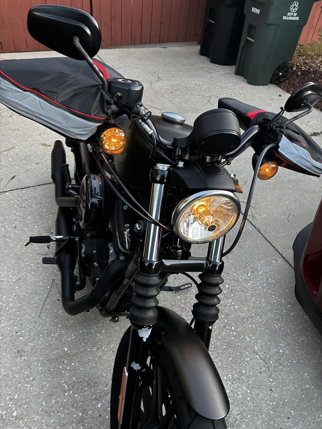 PENINSULA LOVE Waterproof ATV Hand Muffs Motorcycle Handlebar Gloves with Reflective Strip Windproof Snowmobile Handle Grip Gauntlets Mittens Winter Scooter Hand Warmer Covers customer photo 2