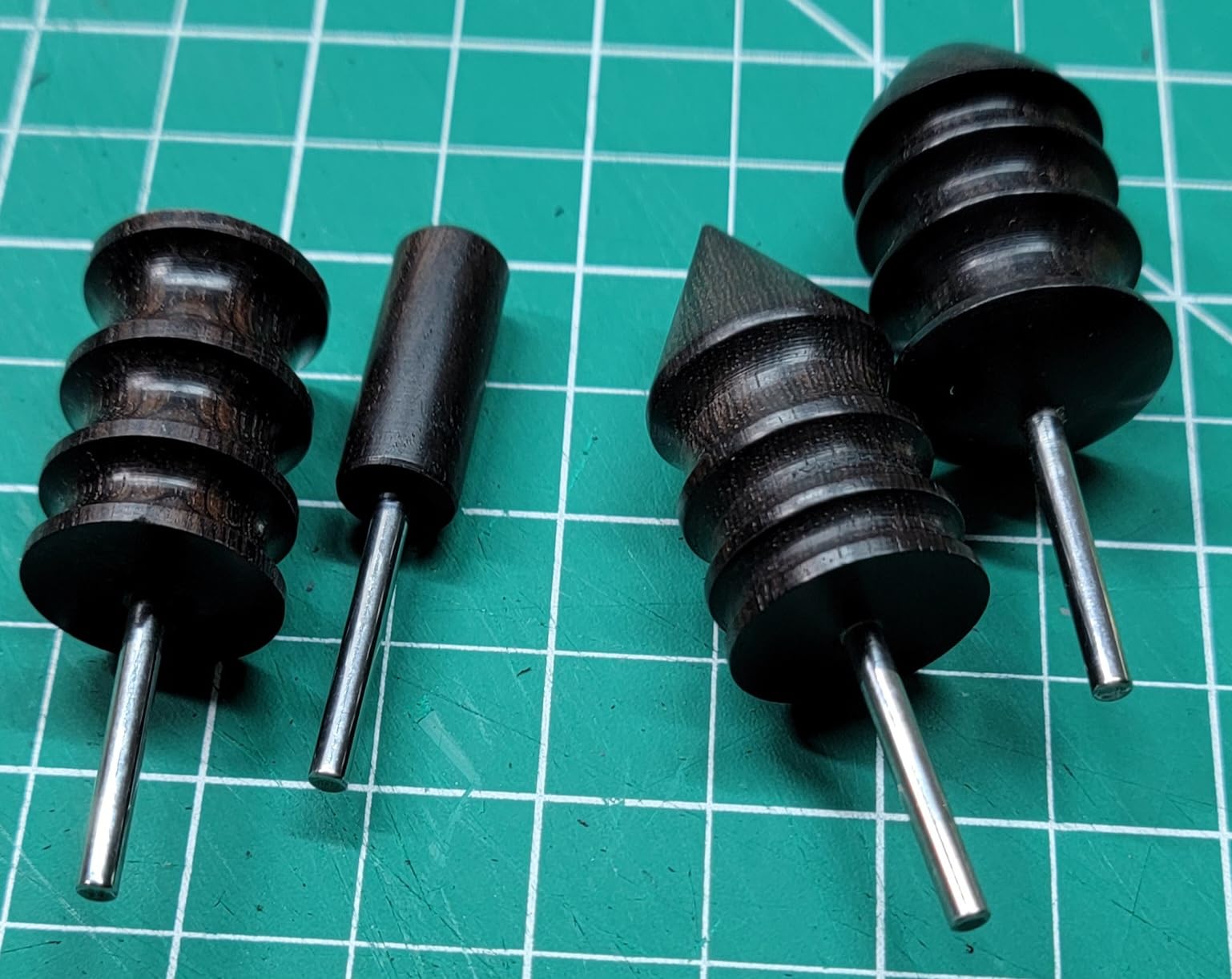 NQEUEPN 5pcs Leather Burnisher Bits for Rotary Tool, 5 Styles Ebony Burnishing Machine Accessories for Leather Craft Edges customer photo 1