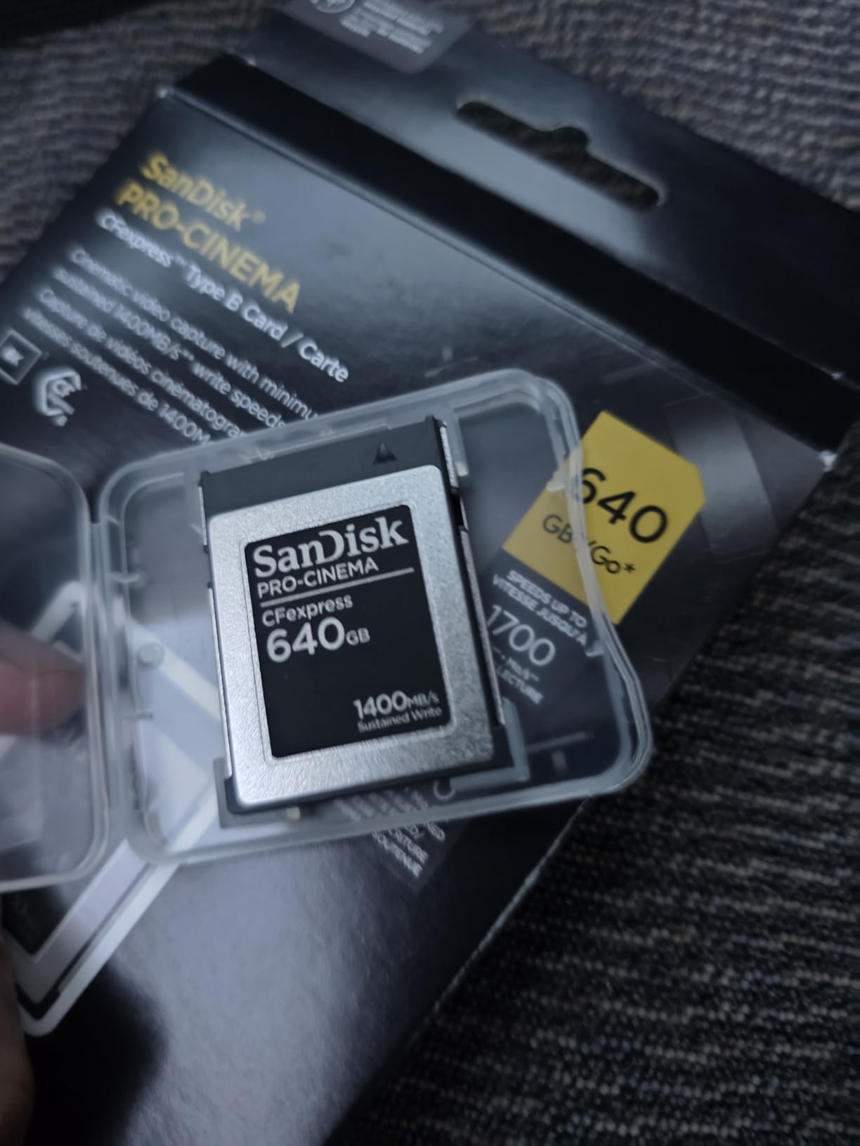 SanDisk 320GB PRO-Cinema CFexpress Type B - Up to 1700MB/s Read Speeds, 8K Video Capture, CFexpress Type B Card - SDCFEC-320G-GN4NN customer photo 1