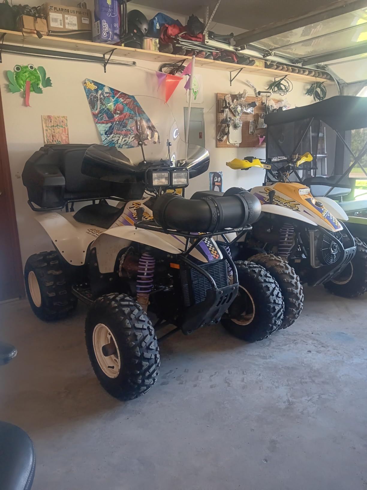 HECASA ATV Windshield Compatible with Polaris Arctic Cat Honda Yamaha Can-Am Kawasaki Harley Motorcycle Windscreen W/Hand-Guard customer photo 1