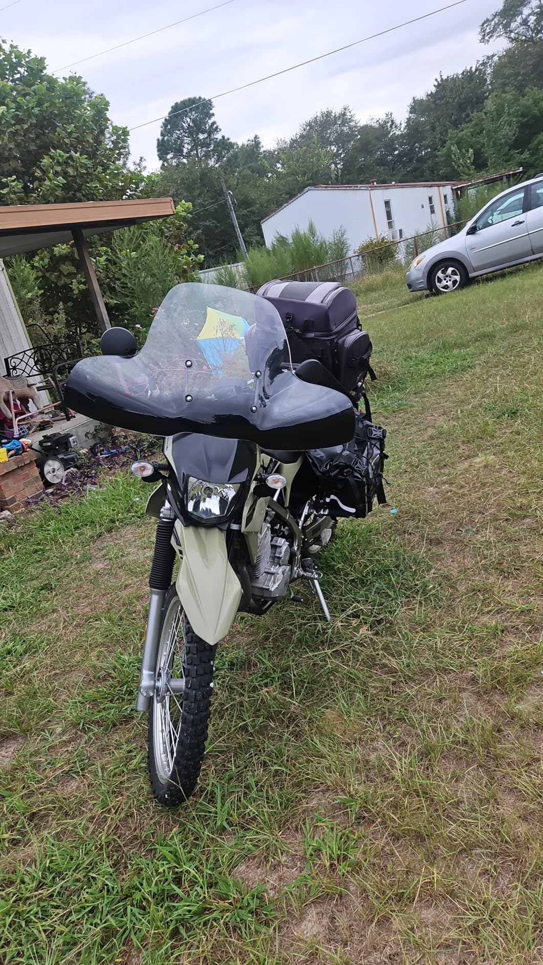 HECASA ATV Windshield Compatible with Polaris Arctic Cat Honda Yamaha Can-Am Kawasaki Harley Motorcycle Windscreen W/Hand-Guard customer photo 2