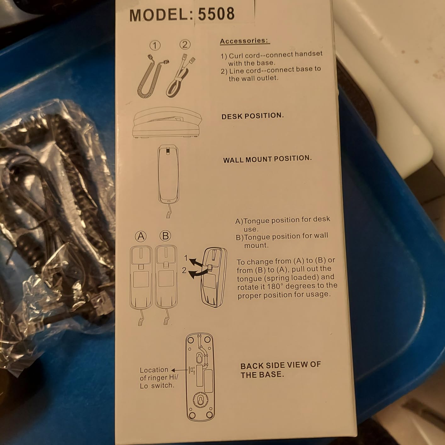 Big Button Phone for Seniors, Large Button Phones for Elderly with Picture, Hand-Free Corded Phone with LED Call Alert, Adjustable Volume and 3 One-Touch Dialing for Elderly People, White customer photo 1