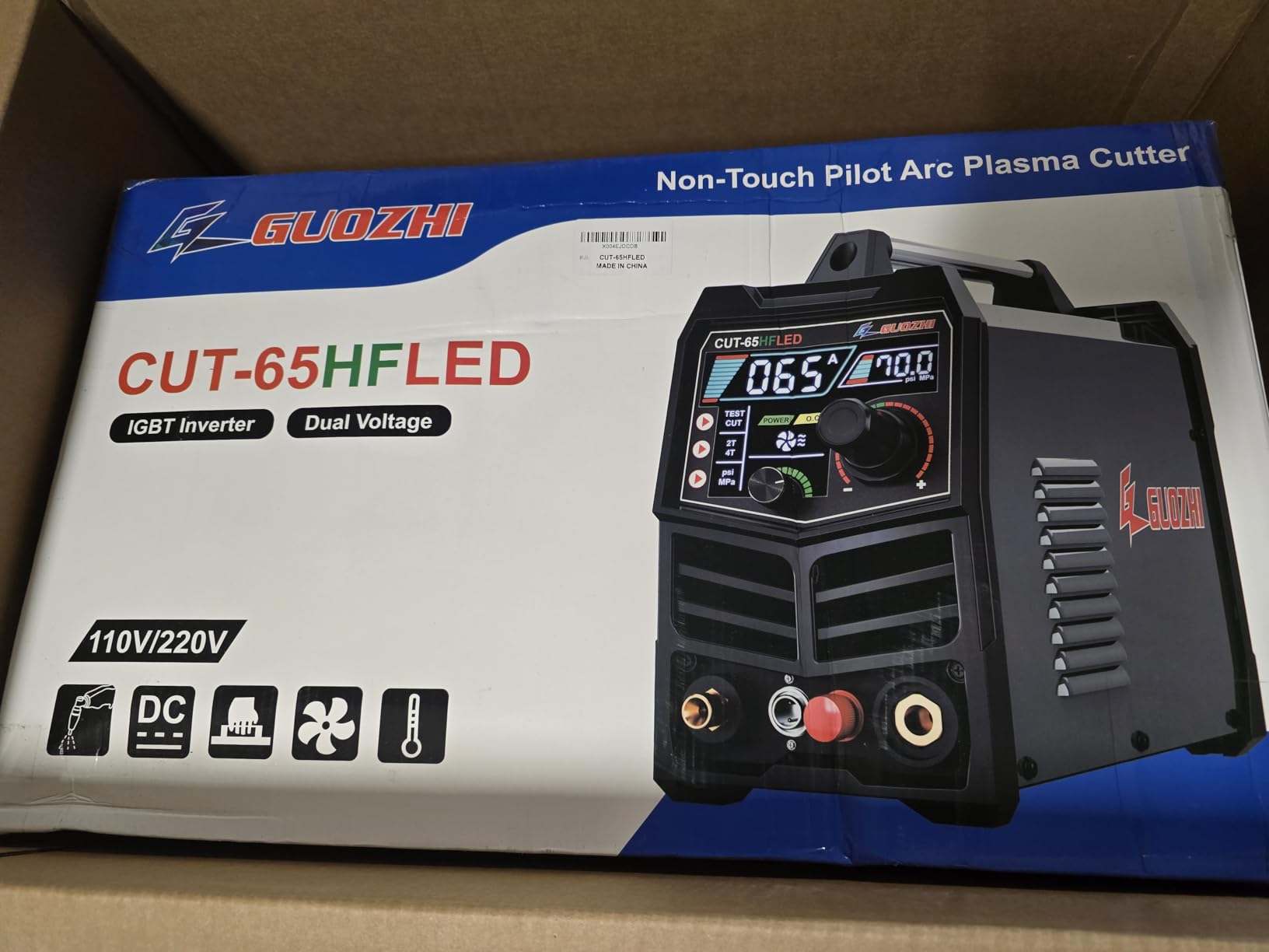 GZ GUOZHI Plasma Cutter, 50 Amp Air Inverter Plasma Cutter, 110V/220V Dual Voltage Digital Display IGBT Inverter Plasma Cutting Machine with 2T/4T/TEST Function customer photo 2