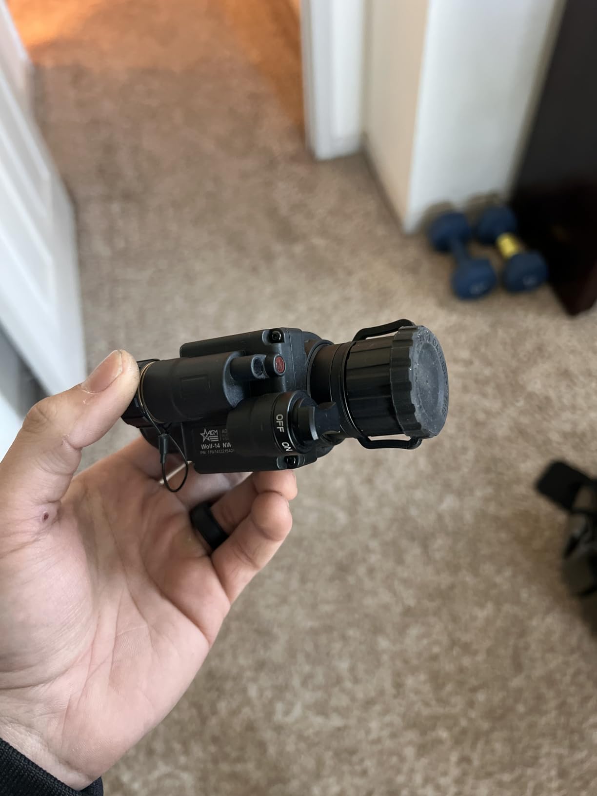 AGM Global Vision Wolf-14 NW1 - Night Vision Monocular Gen 2+ P45-White Phosphor Level 1, Black customer photo 1