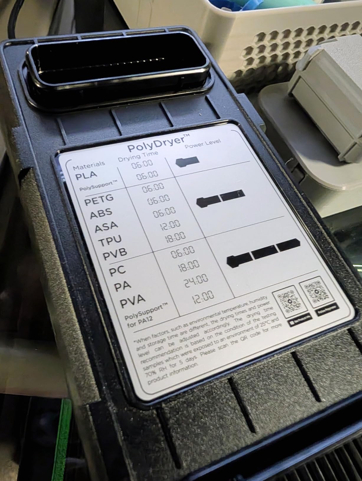 Polymaker 3D Printing Filament Dryer and Storage Box - PolyDryer and PolyDryer Box for Filament Drying and Sealing with Heat Control, Compatible with PA Nylon, PLA, PVB, PETG, ABS, TPU 1.75mm 2.85mm customer photo 2