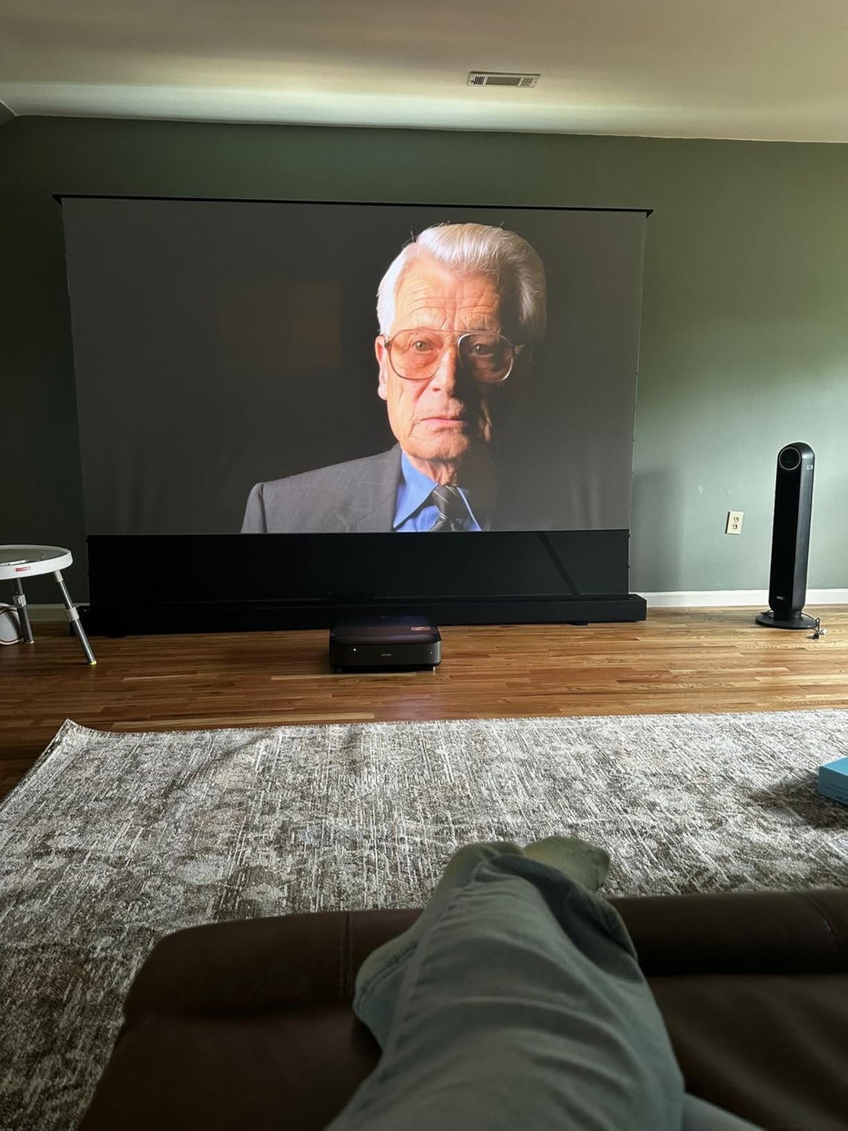 Epson EpiqVision Ultra LS650 Ultra Short Throw 3-Chip 3LCD Smart Streaming Laser Projector, 4K PRO-UHD, HDR, 3,600 Lumens, up to 120