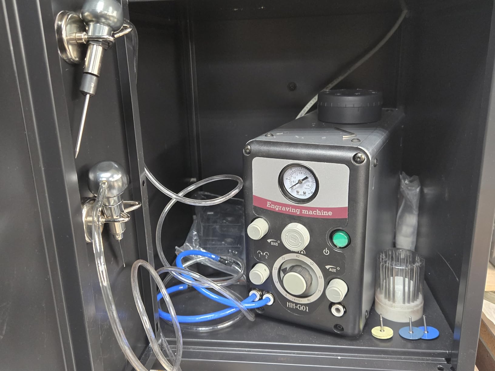 Pneumatic Jewelry Engraver Machine Dual-Head 400-8000 RPM Hand Engraving Machine for Jewelry and Metal Crafting Pneumatic Impact Engraver Machine customer photo 1