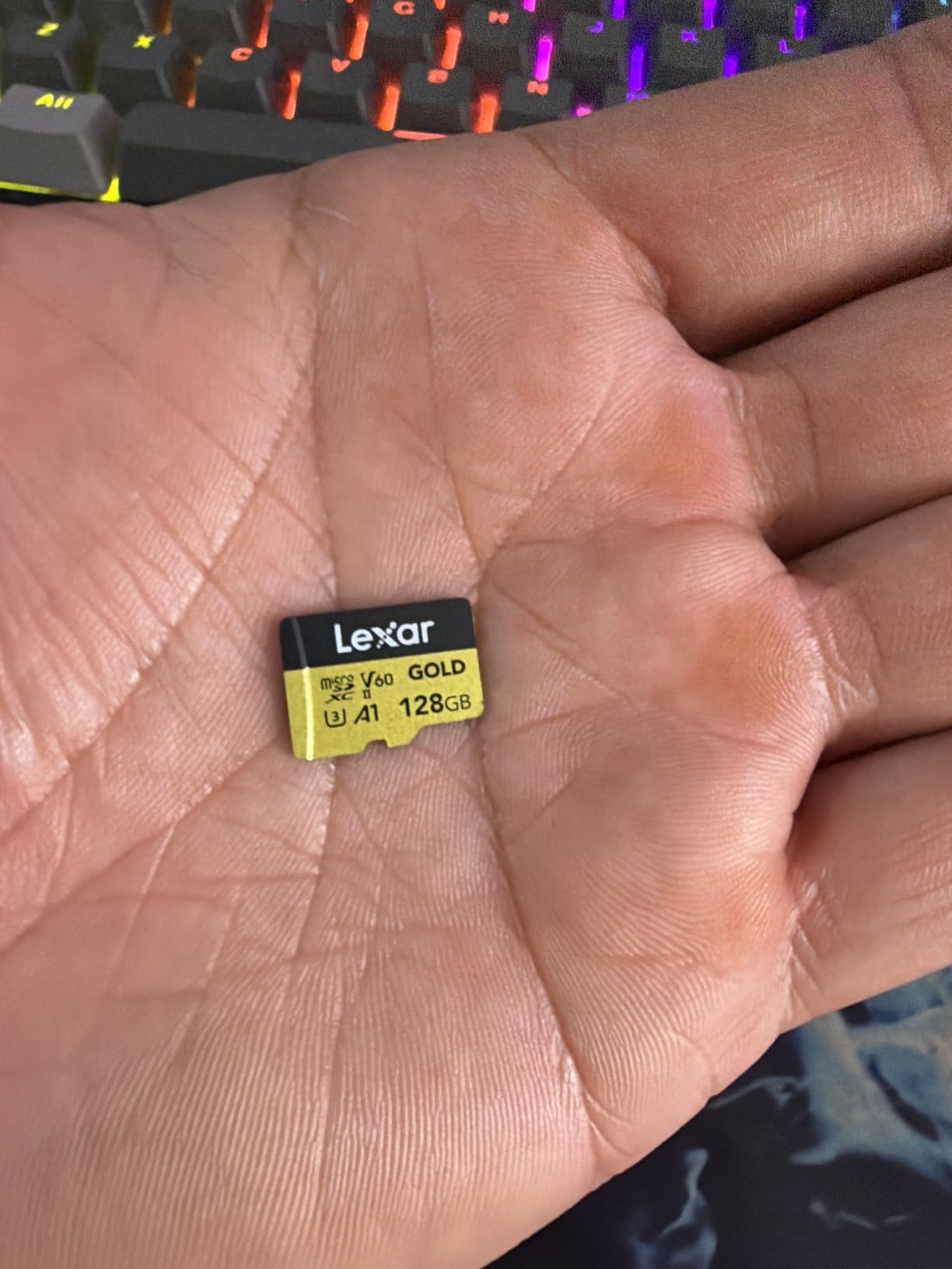 Lexar 256GB Professional Gold Micro SD Card, UHS-II, C10, U3, V60, A1, Full HD, 4K, Up to 280/180 MB/s microSDXC Memory Card, for Drones, Action Cameras, Portable Gaming Devices (LMSGOLD256G-BNNNG) customer photo 2