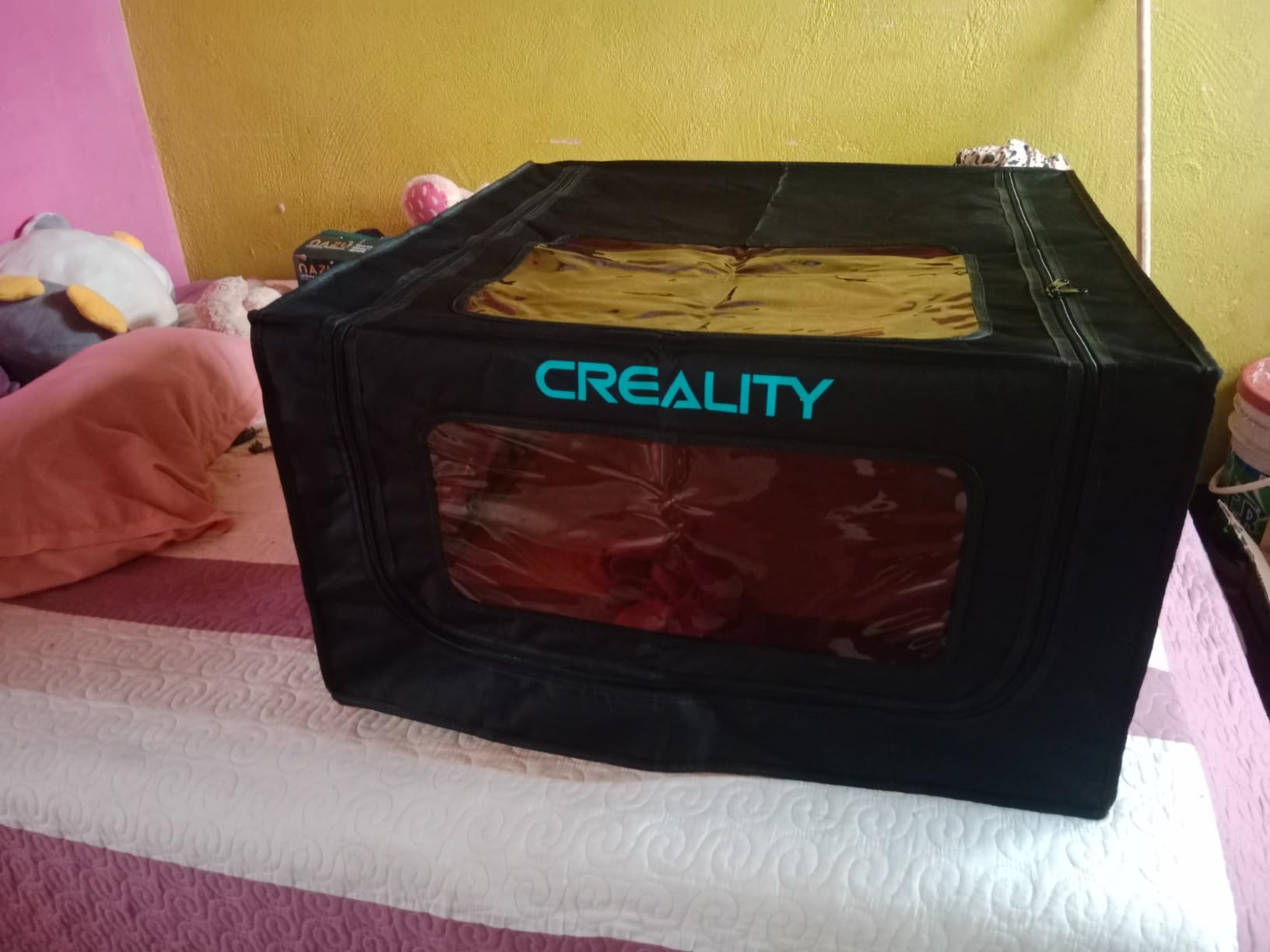 Official Laser Engraver Enclousre Pro,Upgrade Flame Retardant and Smoke-Proof Protective Cover, Effectively Isolating Smok, 28.3 x 28.3X 15.7in Foldable Enclousre Tent for Most Engraving Machine customer photo 1