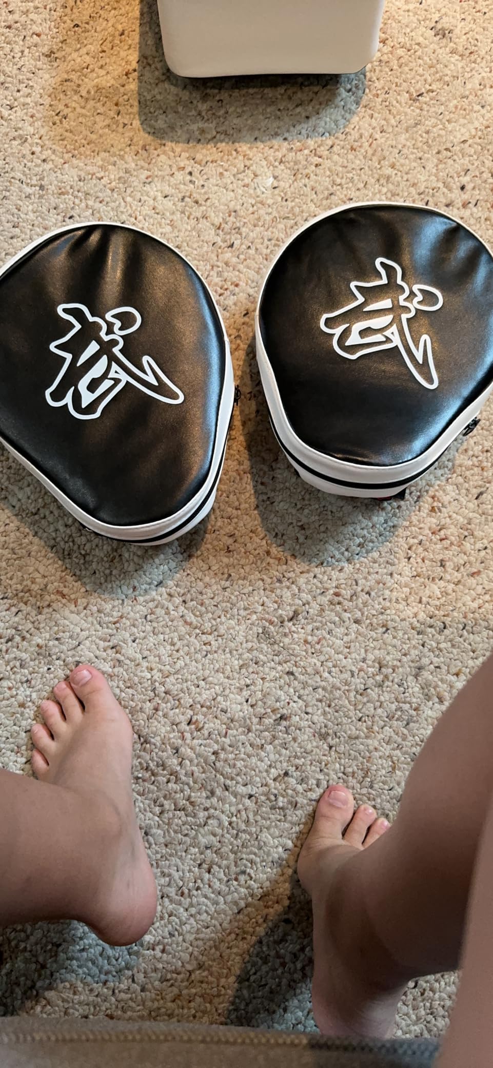 WUWEOT 2-in-1 Punching Mitts Kick Pack Set, Boxing Mitts Focus Pads and Taewondo Kick Pad, Adjustable Soft Shield Durable Training Pads Set for Boxing, Kickboxing, Karate, Muay Thai, MMA Training customer photo 1