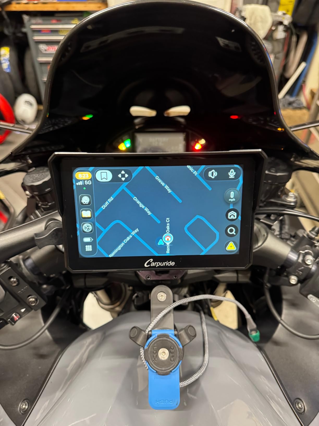 Carpuride W702 for Motorcycle, 7 inch Waterproof Touchscreen, Portable Carplay/Android Auto GPS Navigation for Motorbike, Support Dual Bluetooth, Car GPS, Siri, Google Assistant, TF-64G customer photo 2
