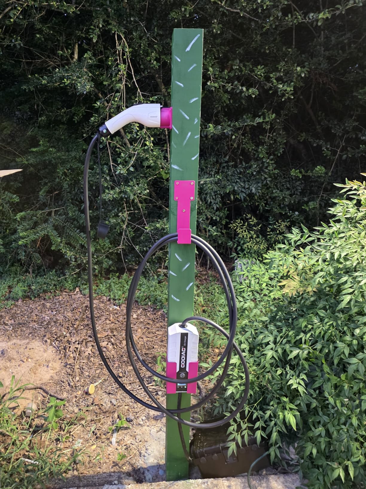 EV Charger Holder Wall Mount - J1772 Cable Organizer & Nozzle Holster with Storage Box for Electric Vehicle Charging customer photo 1