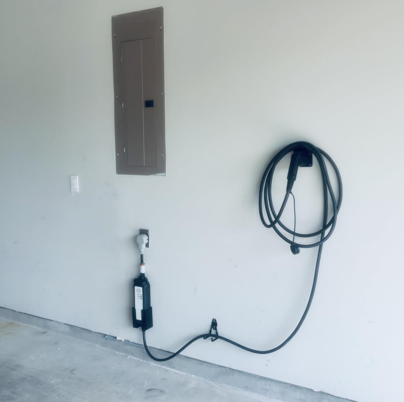 EV Charger Holder Wall Mount - J1772 Cable Organizer & Nozzle Holster with Storage Box for Electric Vehicle Charging customer photo 2