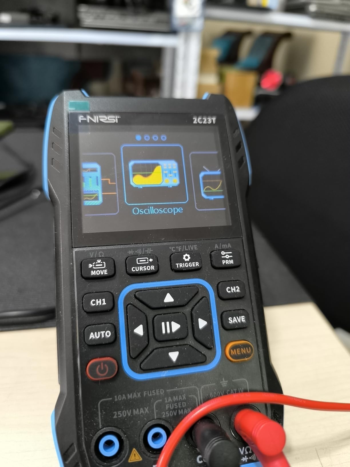 FNIRSI 2C23T 3 in 1 Handheld Oscilloscope Multimeter DDS Generator, 2 Channels, 10MHz Bandwidth, 50MSa/s Sampling Rate, 10000 Counts, Voltage, Current, Capacitor, Resistor, Diode Test customer photo 2