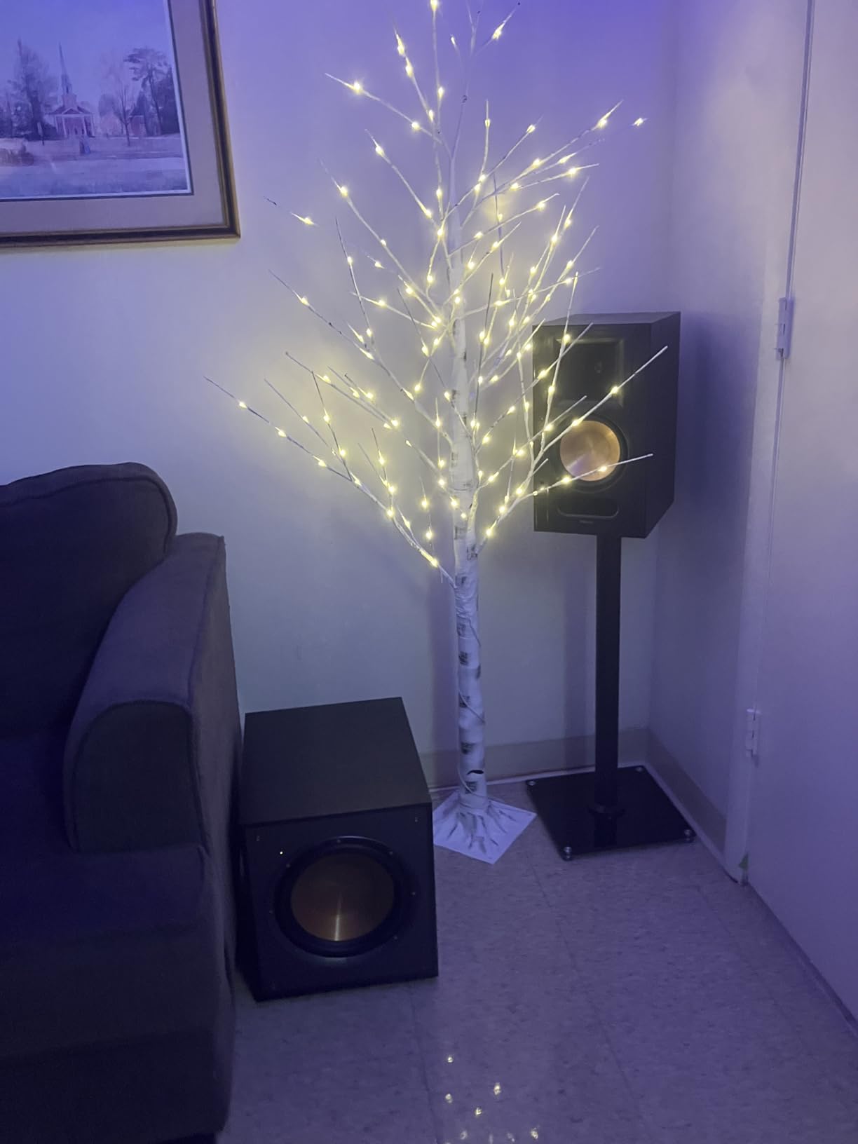 Rfiver Upgraded 45 Degree Swivel Speaker Stands Pair for Surround Sound, Heavy Duty 28 Inch Bookshelf Speaker Stand Each Holds 22lbs Large Speaker, Floor Speaker Stand Built-in Cable Management, 1 Pair customer photo 1