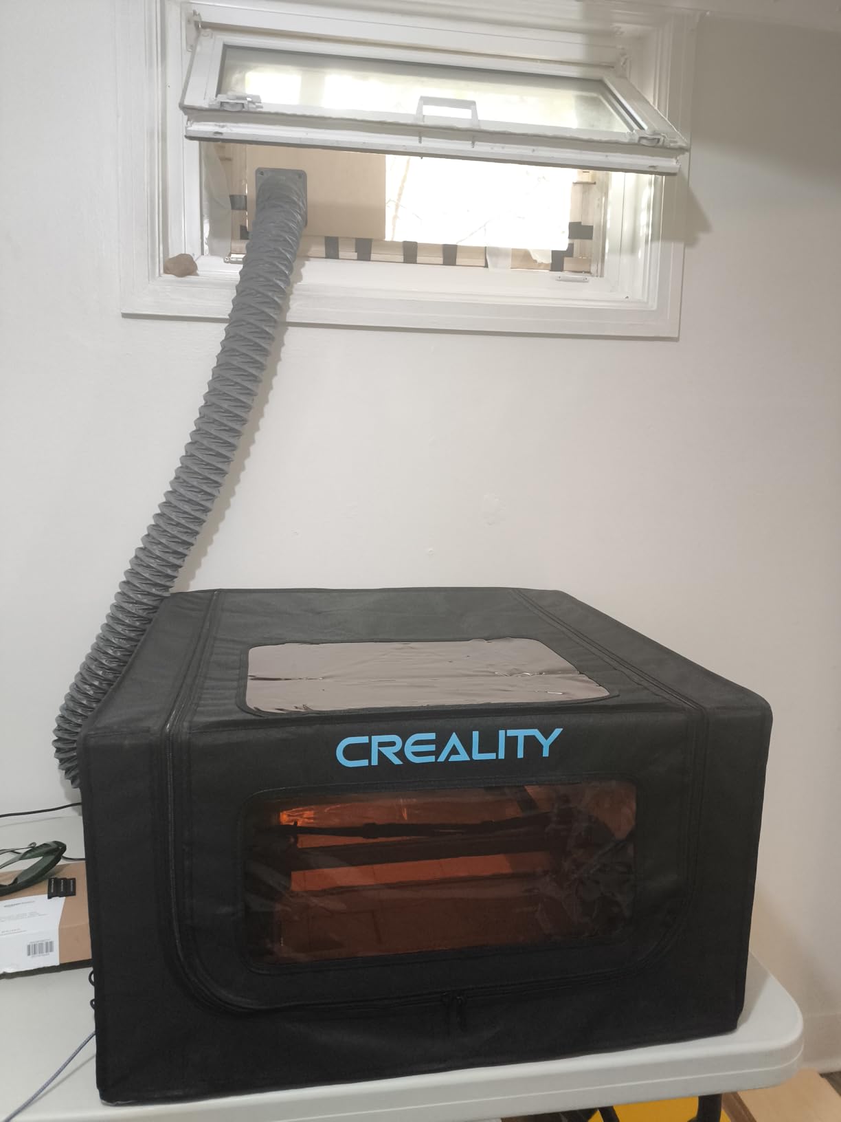 Creality Laser Engraver Enclosure 2.0, Universal Laser Engraver Protective Cover Tent, Fits for Most Laser Engraver Machine, Eye Protection, Insulates Against Noise, Fumes and Odors, 720x720x400mm customer photo 1