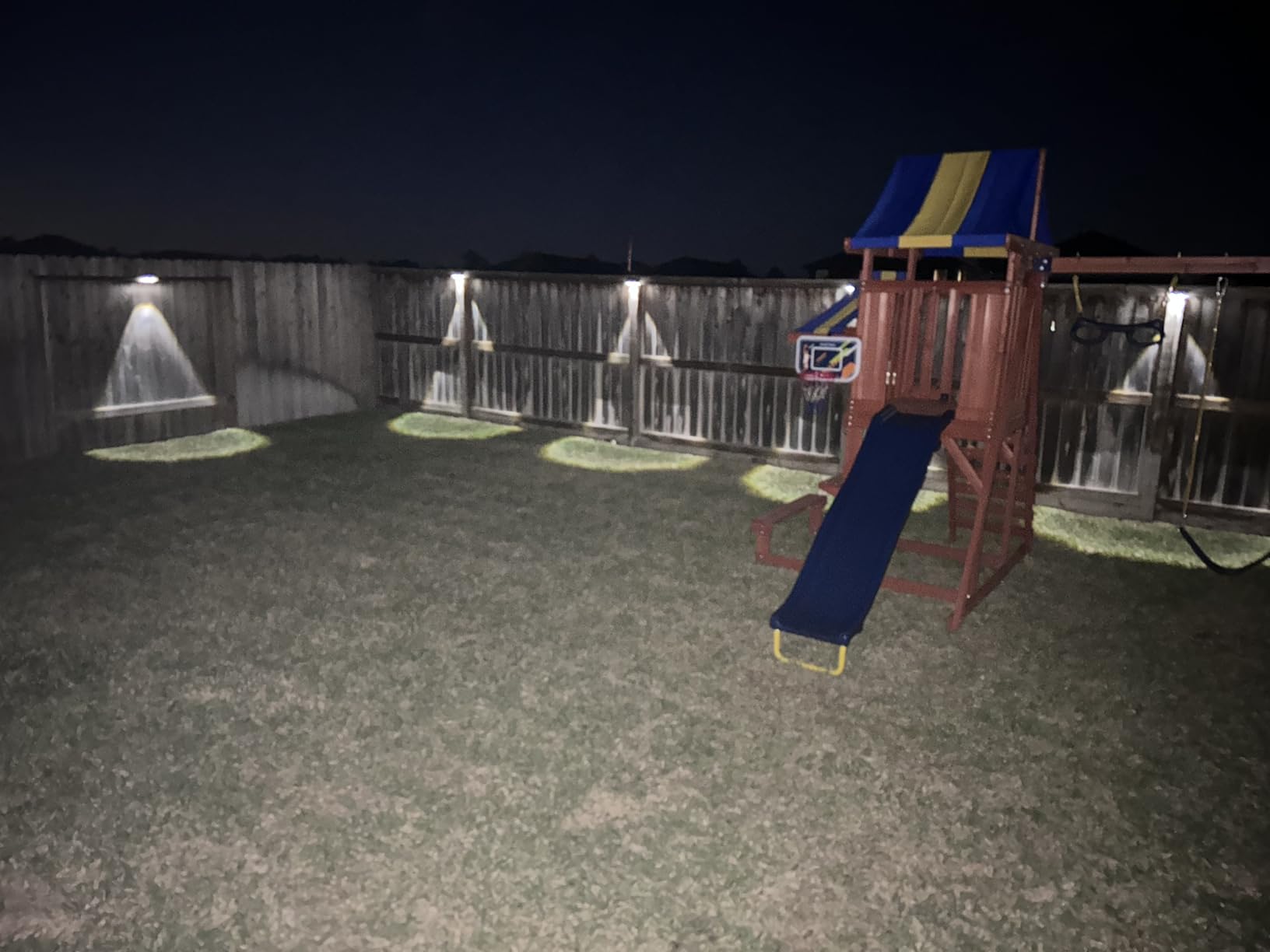 Solar Fence Lights Outdoor - 2700/4000/6000K 3 Mode, 8 Pack Solar Fence Lights Outdoor Waterproof LED, Fence Light Solar Powered for Outside, Backyard, Railing, Step, Patio,Wall and Home Improvement customer photo 2