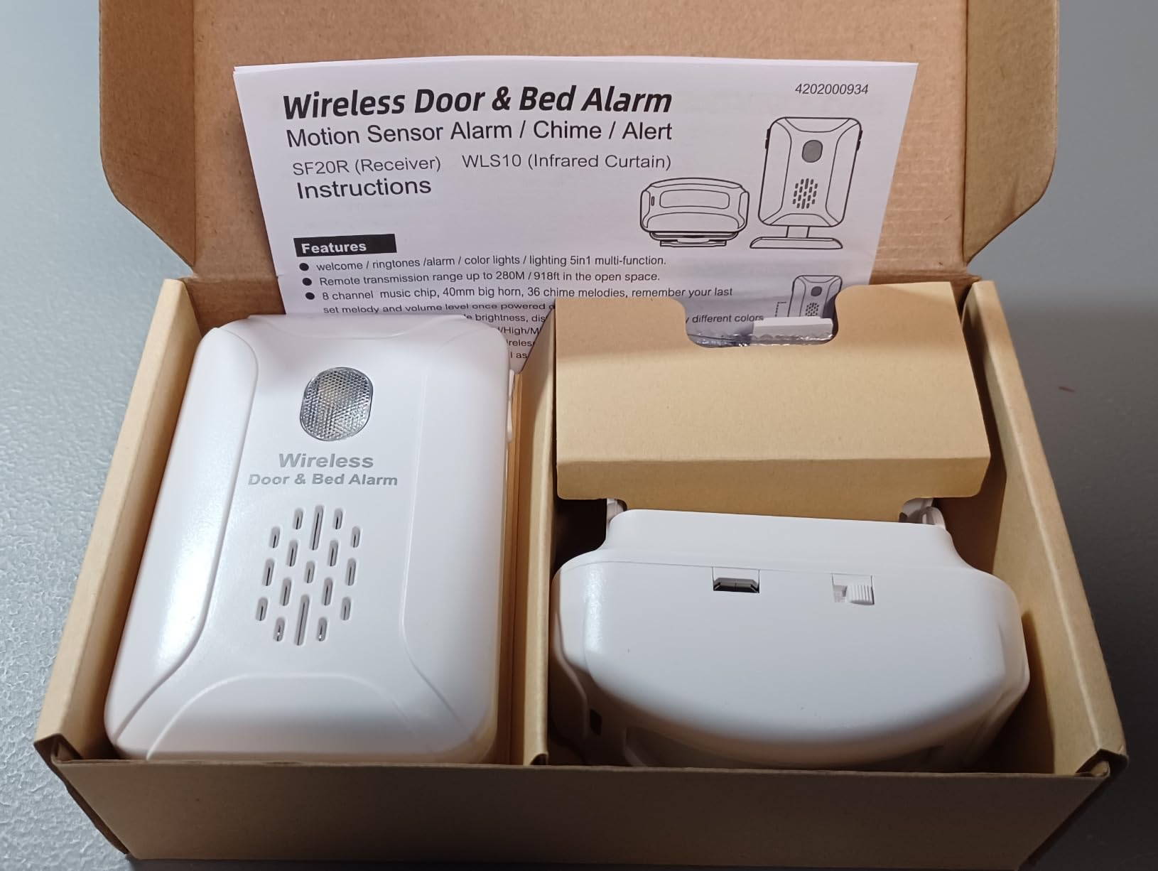 Rechargeable Door&Bed Exit Alarm for Elderly Dementia Patients,Wireless Bed Alarm for Elderly Adults,Bed Alarms and Fall Prevention for Dementia Patients with 5 Types of Reminders customer photo 2