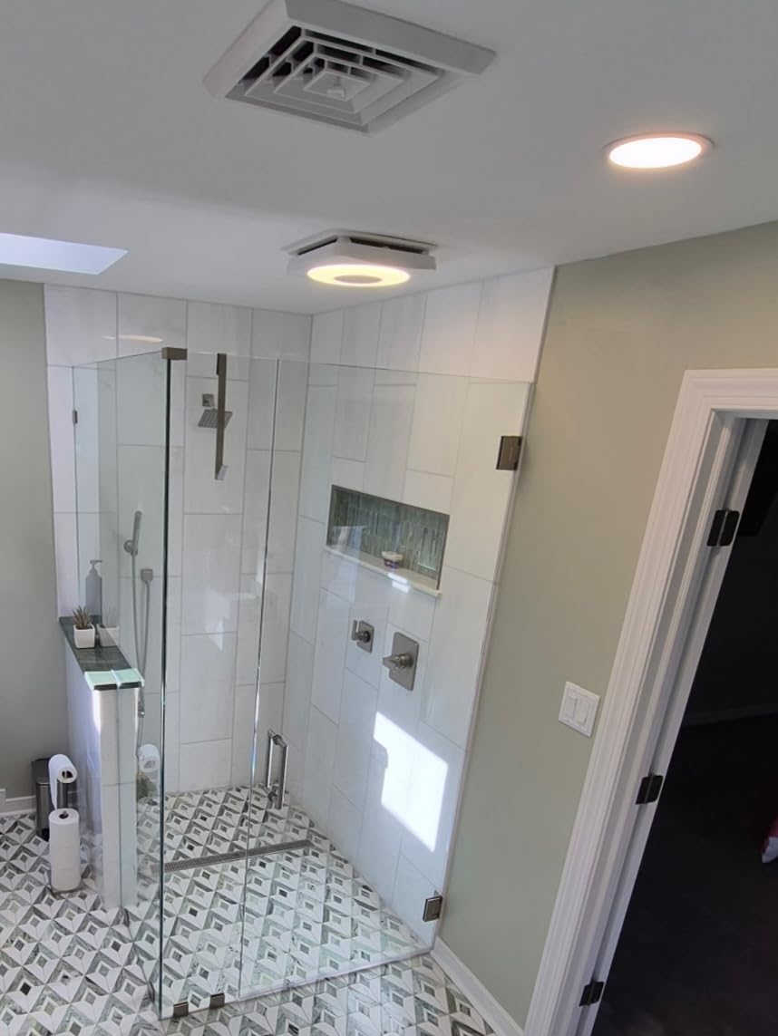 OREiN 3-in-1 Bathroom Exhaust Fan with Light & Humidity Sensor, 160 CFM, 1.0 Sone, Auto-On at 60% Humidity, 1500LM, 3000K/4000K/5000K, Night Light, ETL & FCC Certified, Ceiling Opening 11.81''x11.02'' customer photo 1