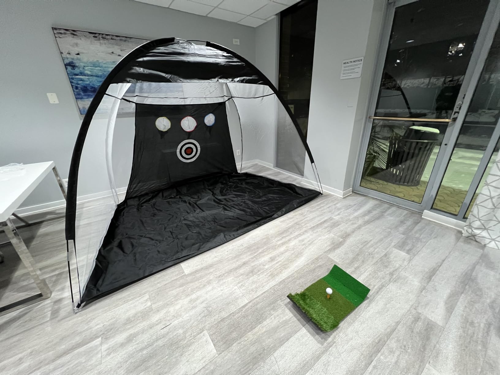 Golf Net: 10x7FT Golf Practice Net for Backyard Driving, Hitting Net with Tri-Turf Mat, Indoor Training Chipping Aid Nets with Reduce Noise Nylon Target, Gifts for Men/Dad/Him customer photo 2