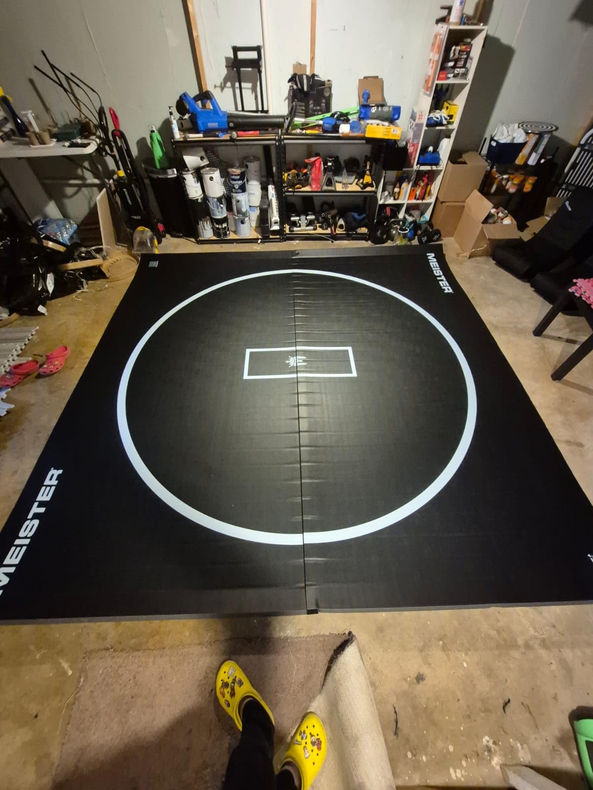 Meister FlexFloor Wrestling Mat - 10ft x 10ft Roll-Up Pro Training Mat for Home & Gym customer photo 1