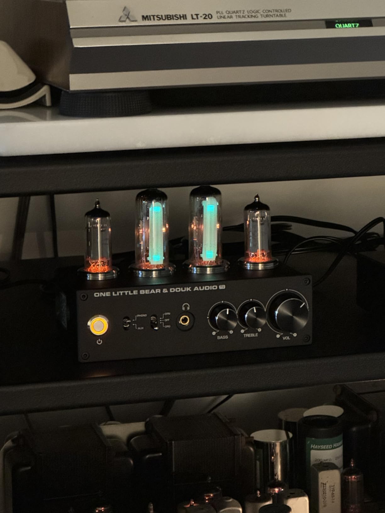 Douk Audio T9 Vacuum Tube Phono Preamp Stereo Turntable Preamplifier with Headphone Output and Treble Bass Control for MM/MC Record Player, Home Hi-Fi Audio, Amplifier, Speaker customer photo 2