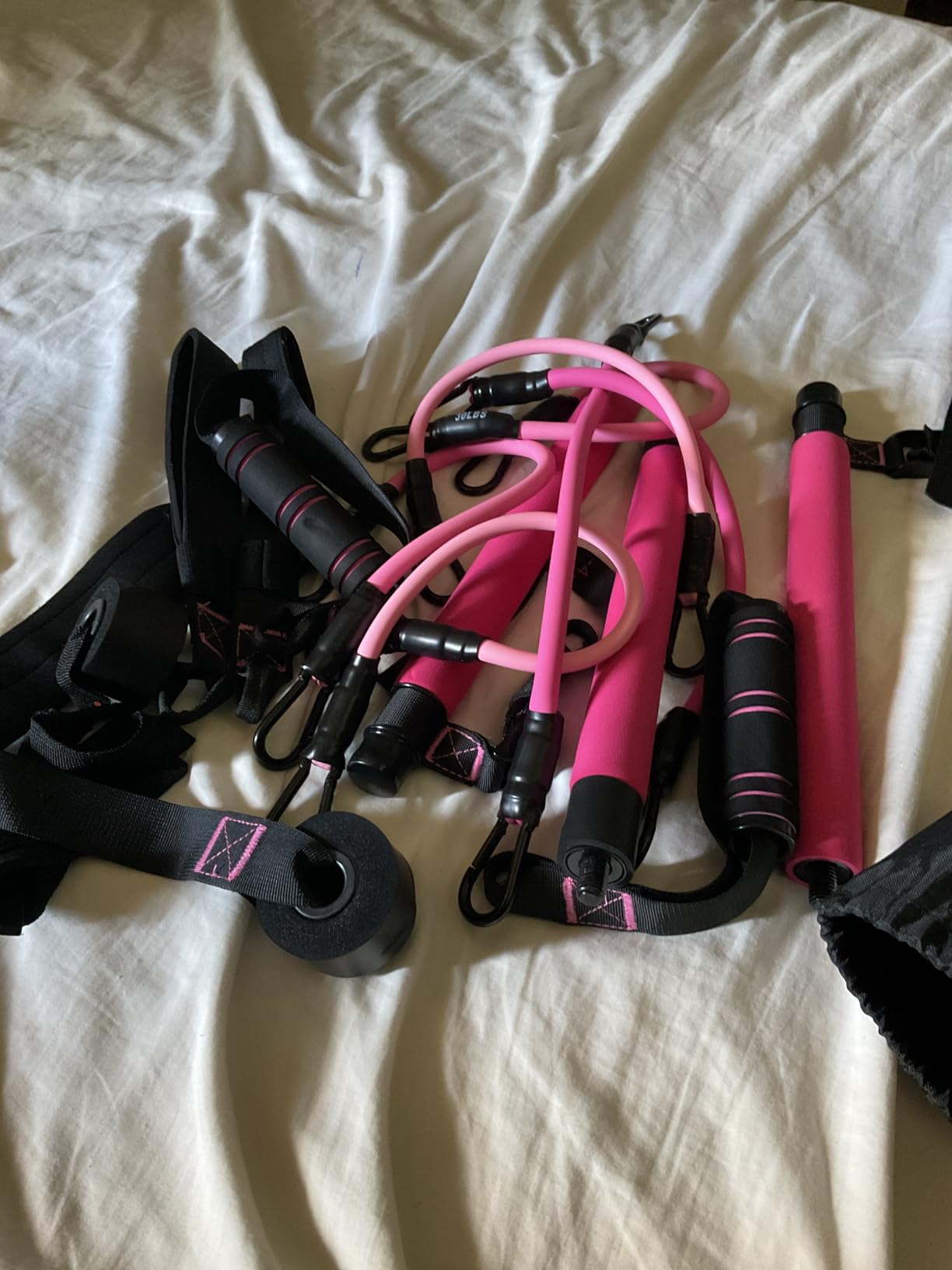 Pilates Bar Kit with Resistance Bands, Multifunctional Pilates Bar for Women & Men with Heavy-Duty Metal Adjustment Buckle, Pilates Home Equipment for Full BodyWorkouts customer photo 1