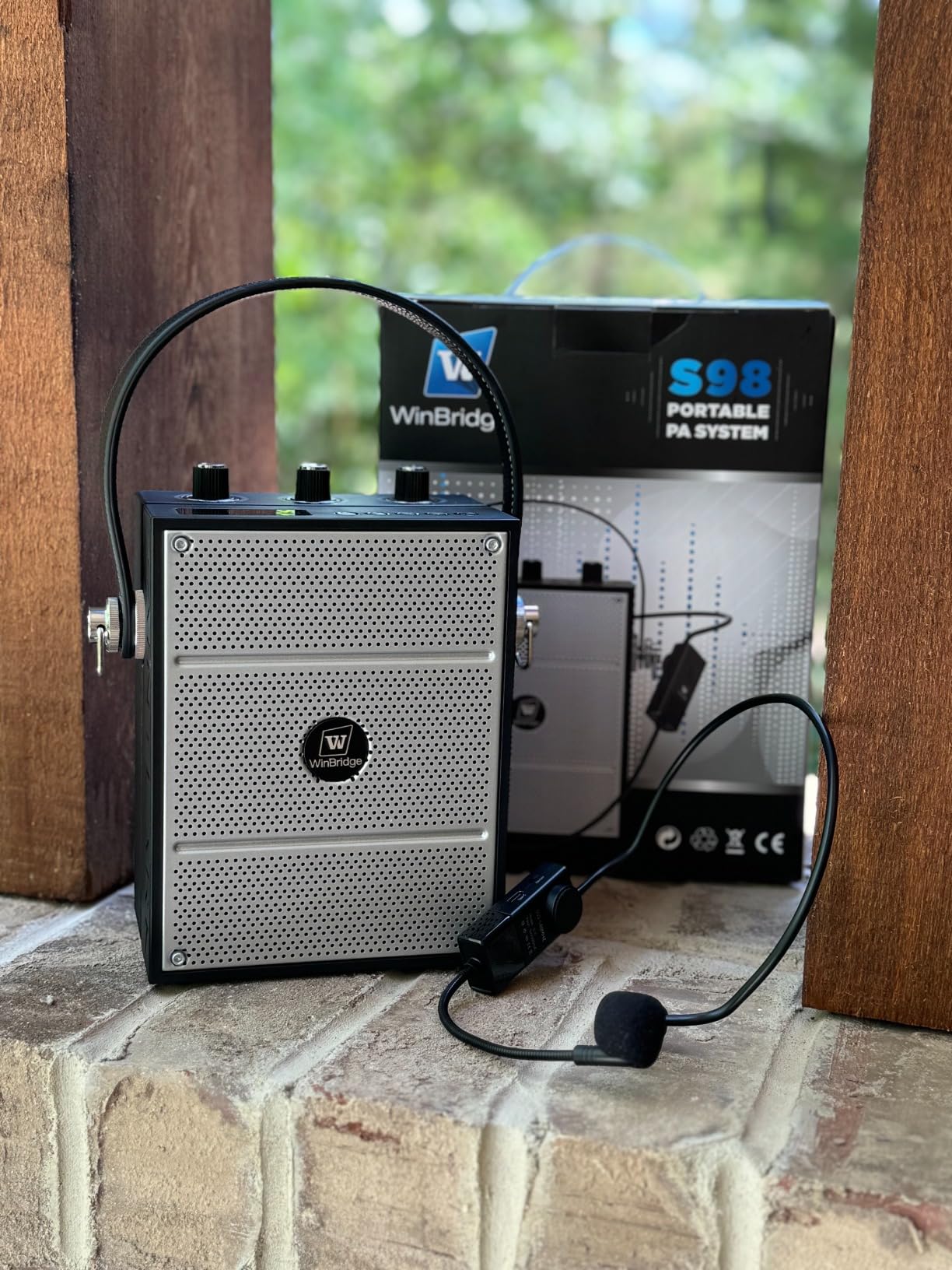 Bluetooth 5.3 Voice Amplifier with Wireless Microphone Headset,Personal Wireless Amplifier Mic for Teachers,40W Loudly Portable Megaphone Pa System for Classrooms,Speeches,Outdoors Indoors-S98 customer photo 2