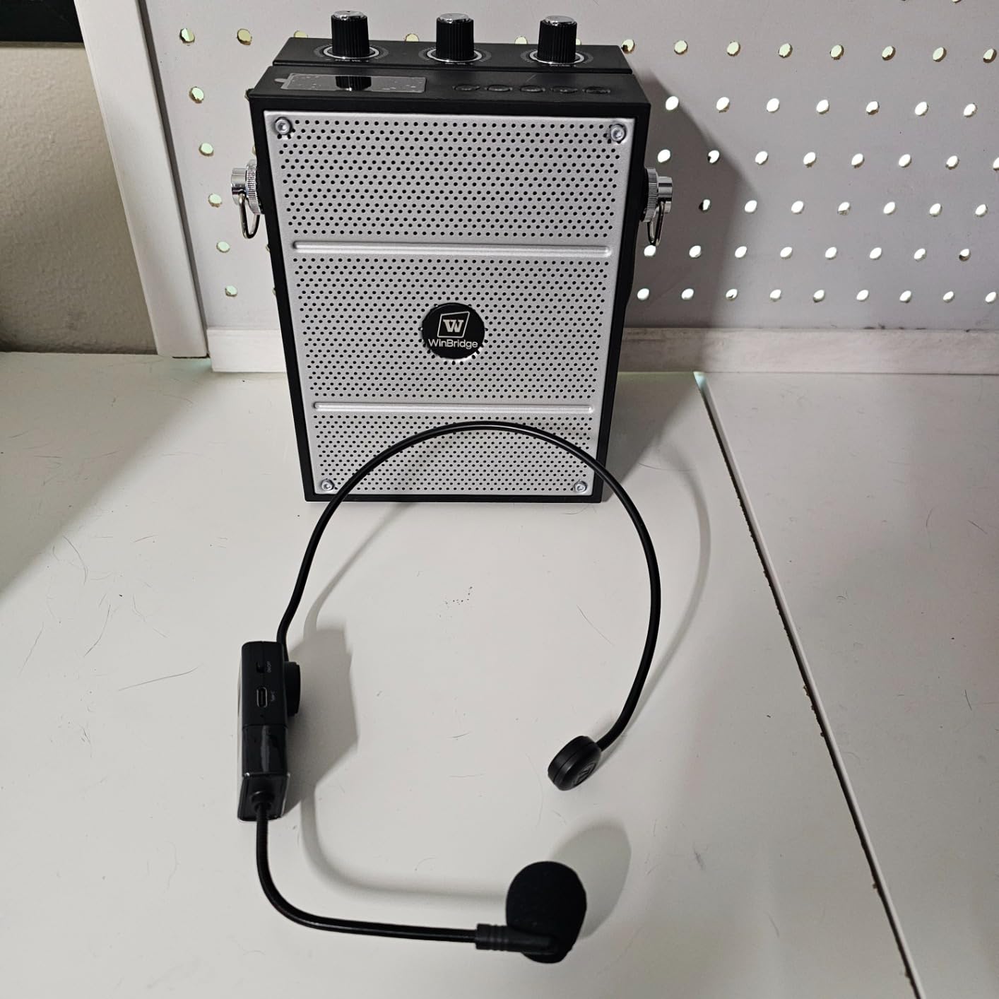 Voice Amplifier, Portable PA System with Wireless Headset Mic & Speaker, 40W Bluetooth Portable Microphone and Speaker for Teachers, Public Speaking, Events, Hands-Free Megaphone with Strap - S98 customer photo 1