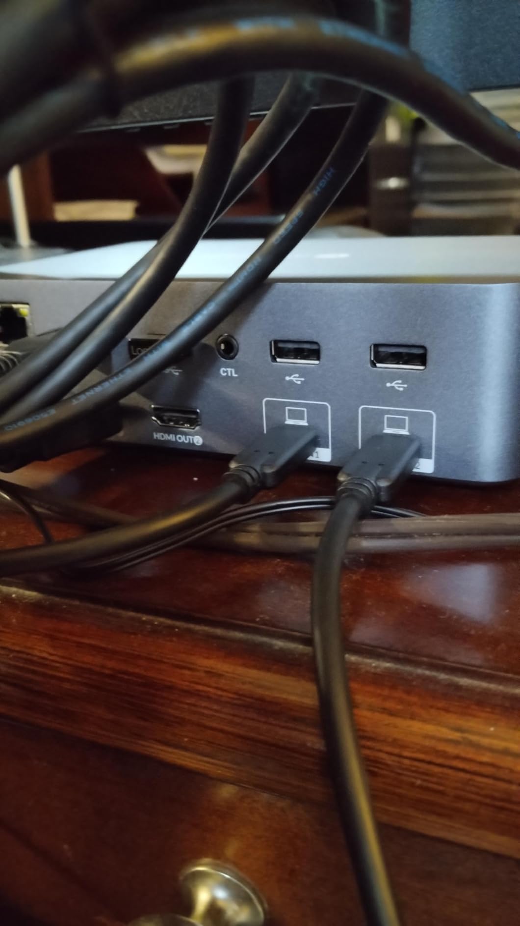 AV Access KVM Switch Dock 2 Monitors 2 Laptops, 4K KVM Switch Dual HDMI Monitor, 2 USB-C MST Ports, 60W PD for Each PC, 1G Ethernet, EDID Emulation, 2K@144Hz, 1080P@240Hz, Ideal for Home Office & Gaming customer photo 1