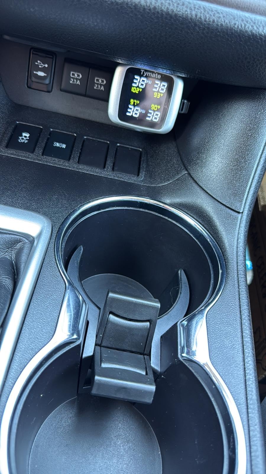 Tymate TM7 Tire Pressure Monitoring System, Wireless TPMS with 4 External Sensors & 6 Alarm Modes, Colorful Display, Real-time Tire Pressure Monitor System, Ideal for RV SUV MPV Truck Sedan (0-87 PSI) customer photo 1