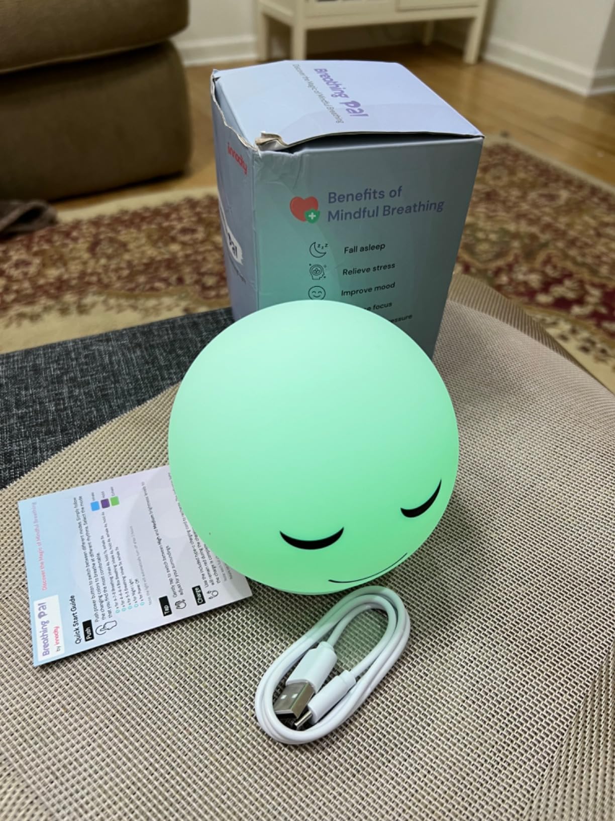 Breathing Pal 'Kyle'- Mindfulness Breathing Light, Guided Visual Meditation Breathing Light, Anxiety Relief Items for Calm Down Corner/Meditation/Sleep for Adult&Kid customer photo 2