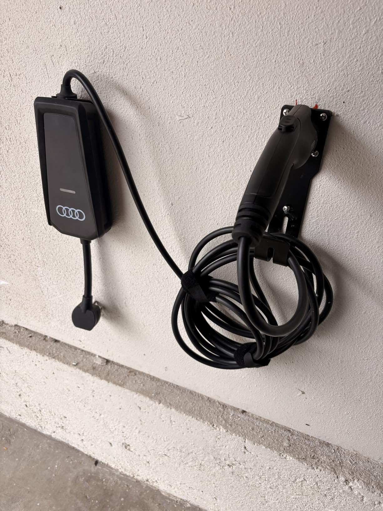 MECMO EV Charger Holder SAE J1772 Nozzle Holster Dock and J-Hook Combination Wall Mount, EVSE Electric Vehicle Car Charger Cable Organizer EV Charger Cord Wall Hook Cable Holder J1772 Connector customer photo 2