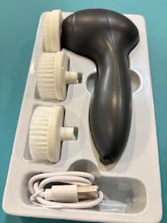 COSLUS FBX04 Facial Cleansing Brush Face Scrubber: 3 in 1 Bi-Directional Electric Spin Brush for Removing Blackhead, Exfoliating, Massaging - Rechargeable Waterproof, 3 Adjustable Speeds customer photo 2