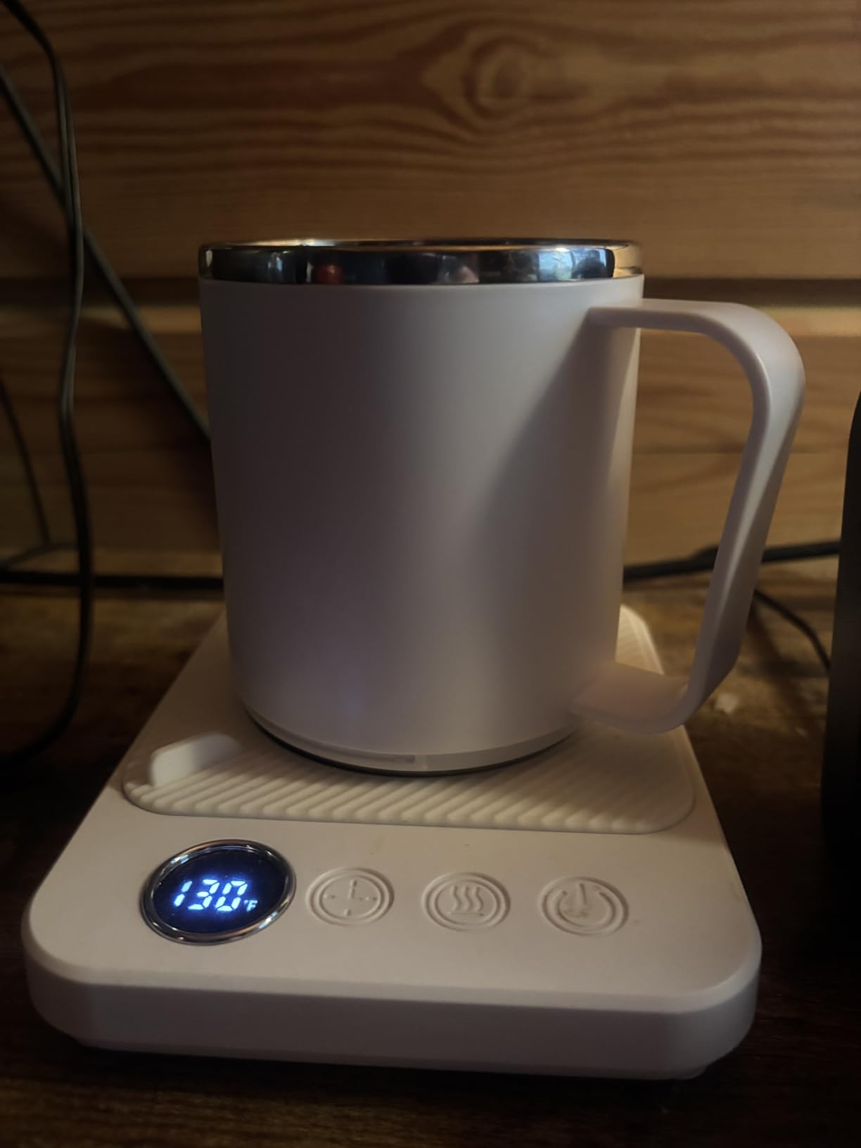 Coffee Mug Warmer & Mug Set for Desk, Smart Coffee Cup Warmer with 16oz Heated Mug, Coffee Heater with Auto Shut Off for Office/Home, Birthday/Valentine's Day/Coffee Gifts for Men & Women, Black customer photo 2