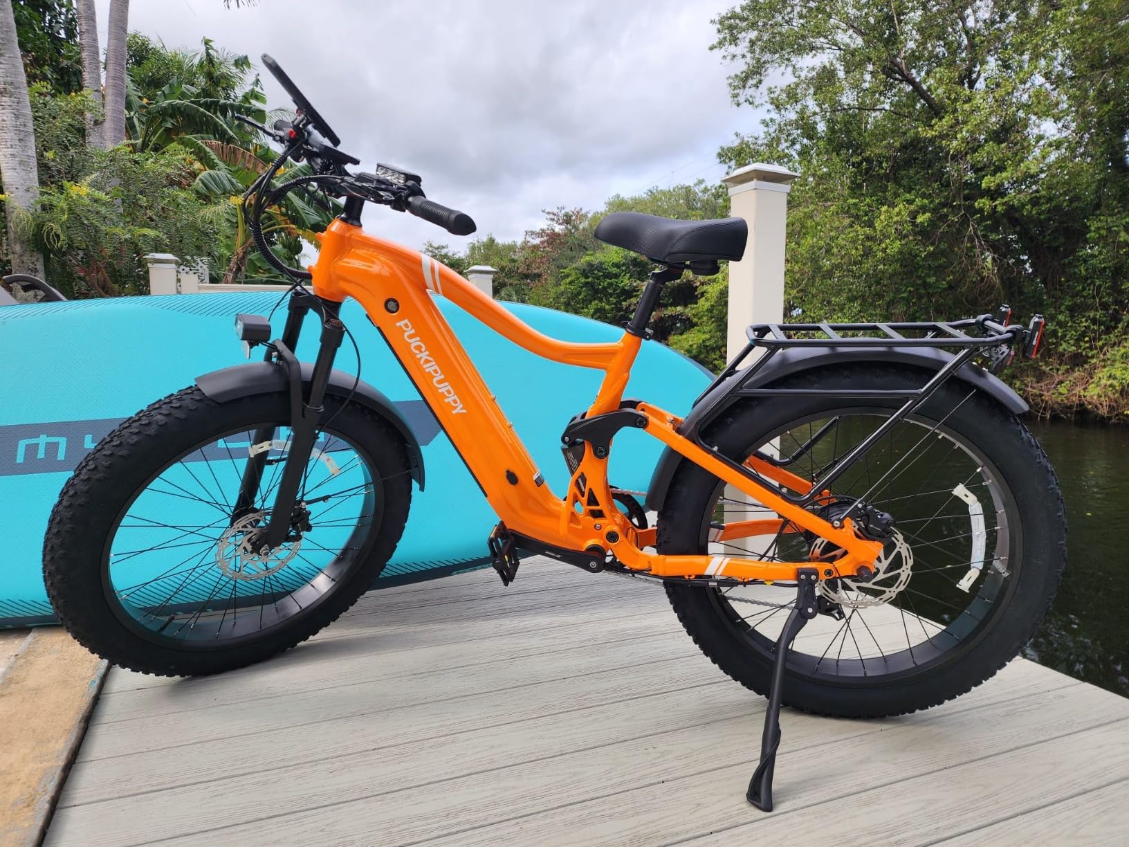 PUCKIPUPPY Boxer Electric Bike for Adults 960W, 48V 20AH Battery Ebike, Full Suspension 26