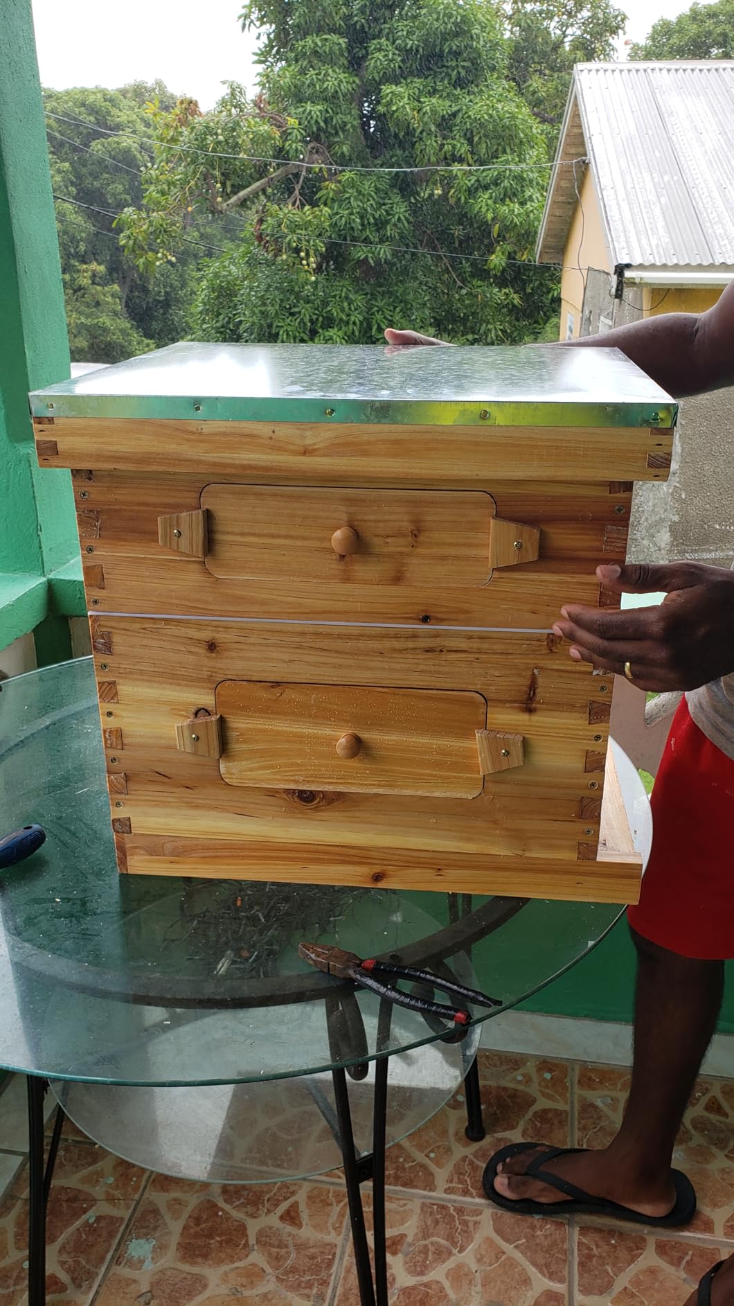 Honey Lake 10 Frame Langstroth Beehive Starter Kit - Wax-Dipped Bee Hive with Viewing Windows, Deep Brood Box, Medium Super, Beehive Frames & Waxed Foundation Sheets customer photo 1