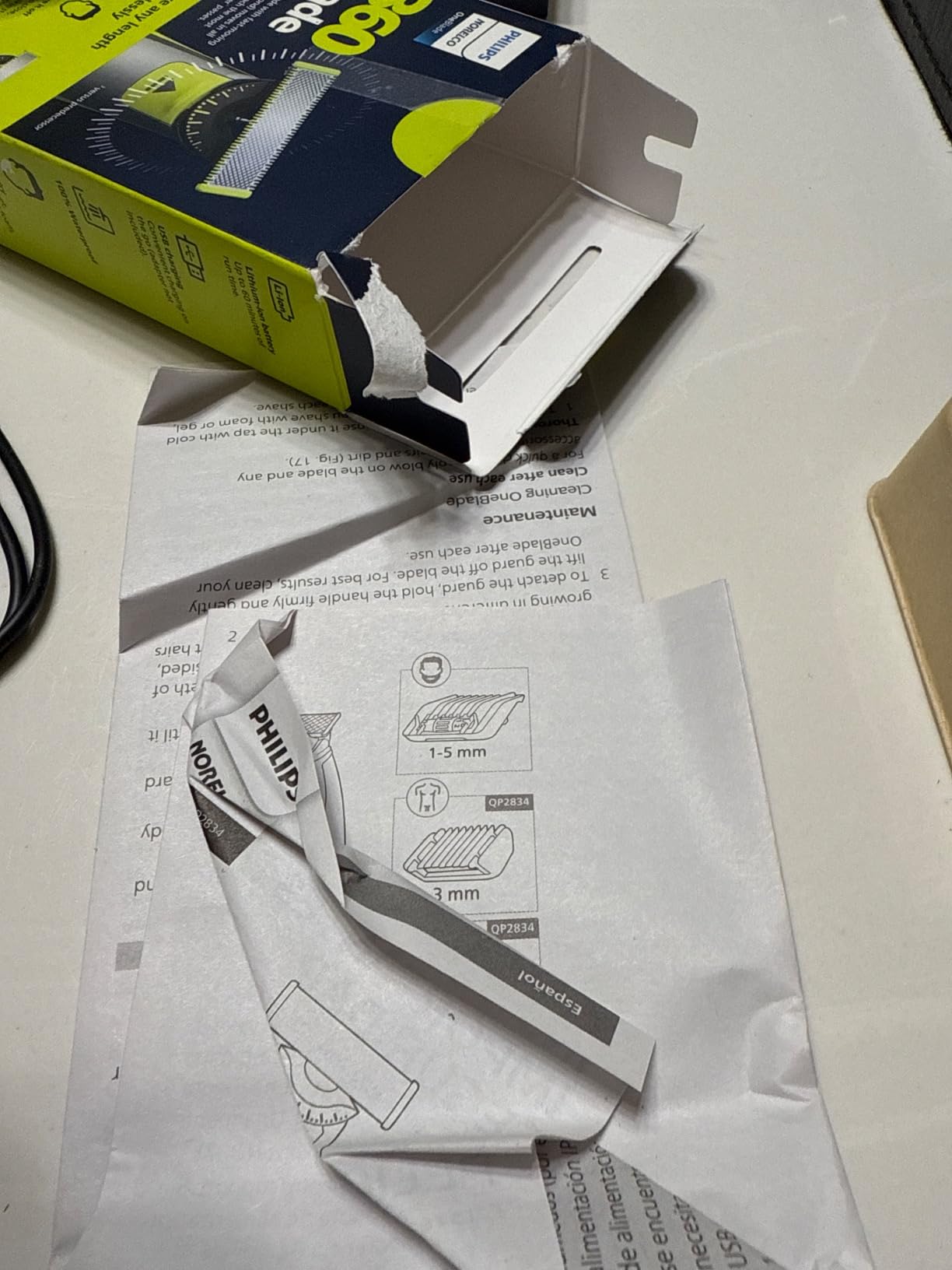 Philips Norelco OneBlade 360 with Connectivity Hybrid Face + Body, Electric Beard Trimmer, Shaver and Body Groomer Kit with 360 Blade Tech, 1x360 Blade, 5-in-1 Comb, Travel Case, Model QP4631/90 customer photo 2